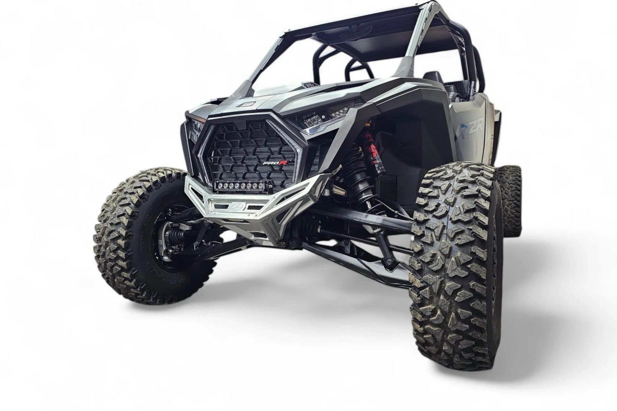 Polaris RZR Pro R, Pro S, and Turbo R fitted with Elektric Offroad Designs bumpers and accessories