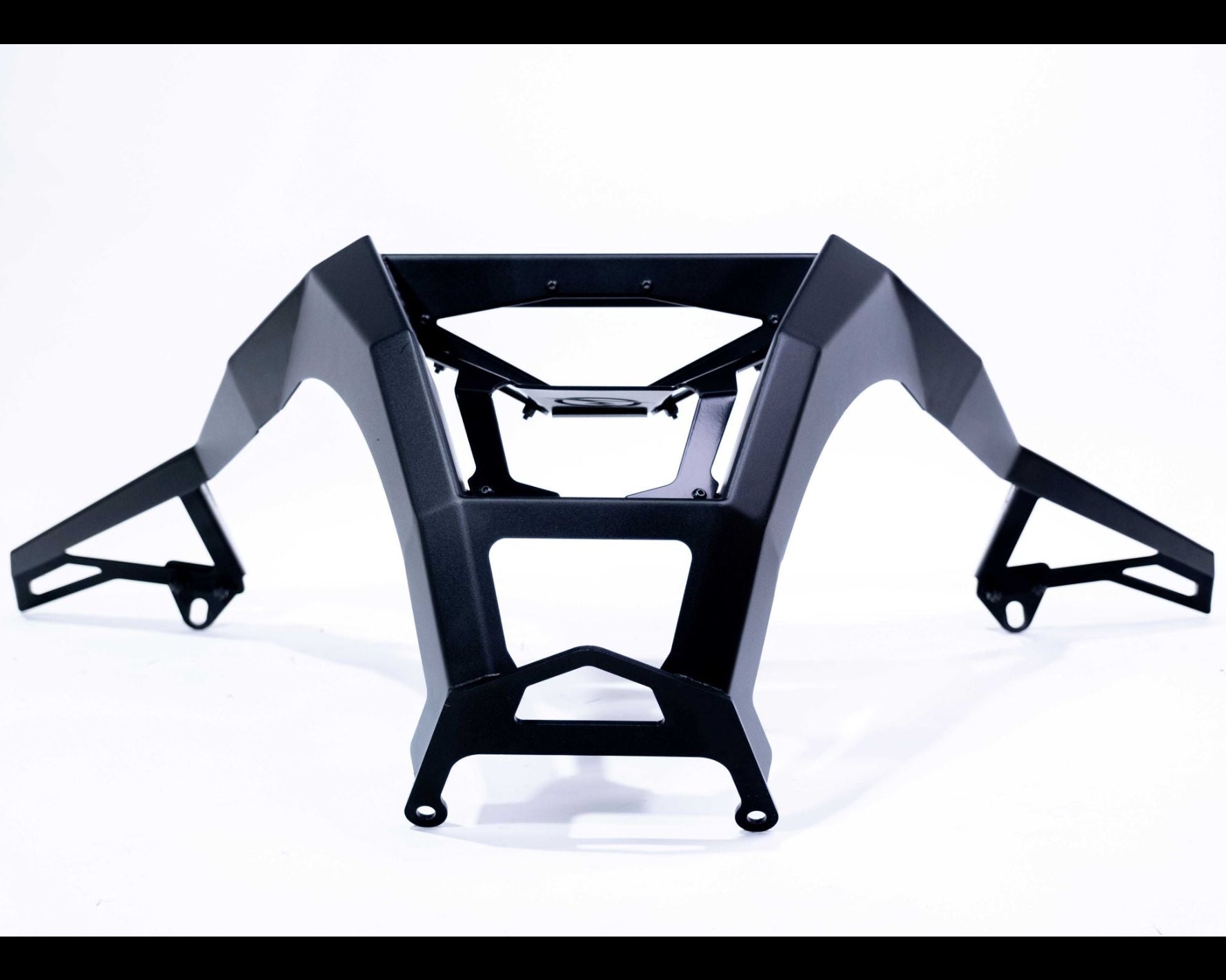 Passenger side view of Polaris RZR Pro R Volt rear bumper showing rear protection