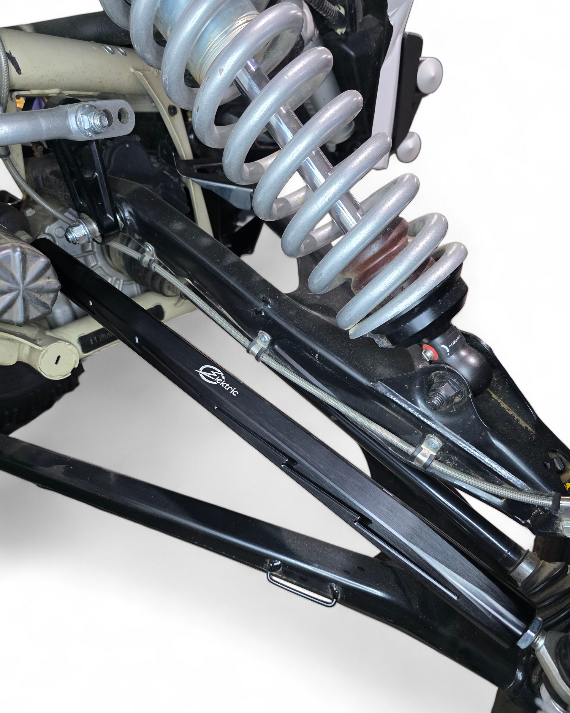 6061 billet aluminum construction detail on Can-Am X3 tie rod