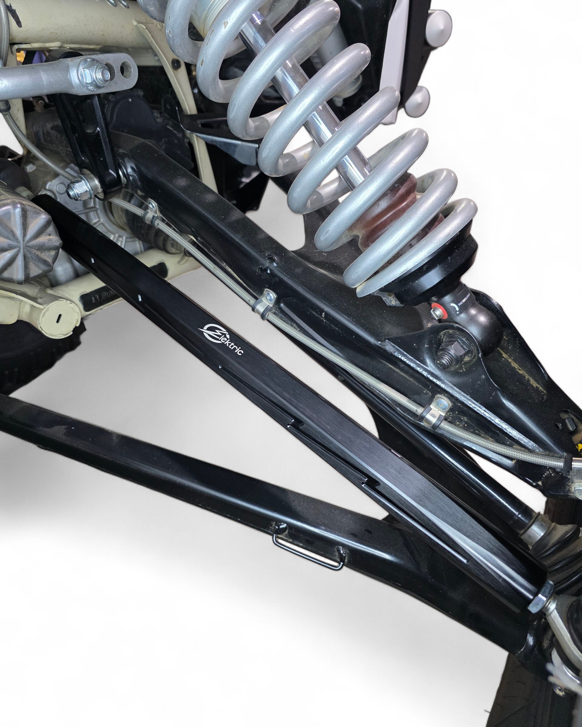 Can-Am X3 Billet Tie Rods shown solo in clear displaying full 6061 aluminum construction