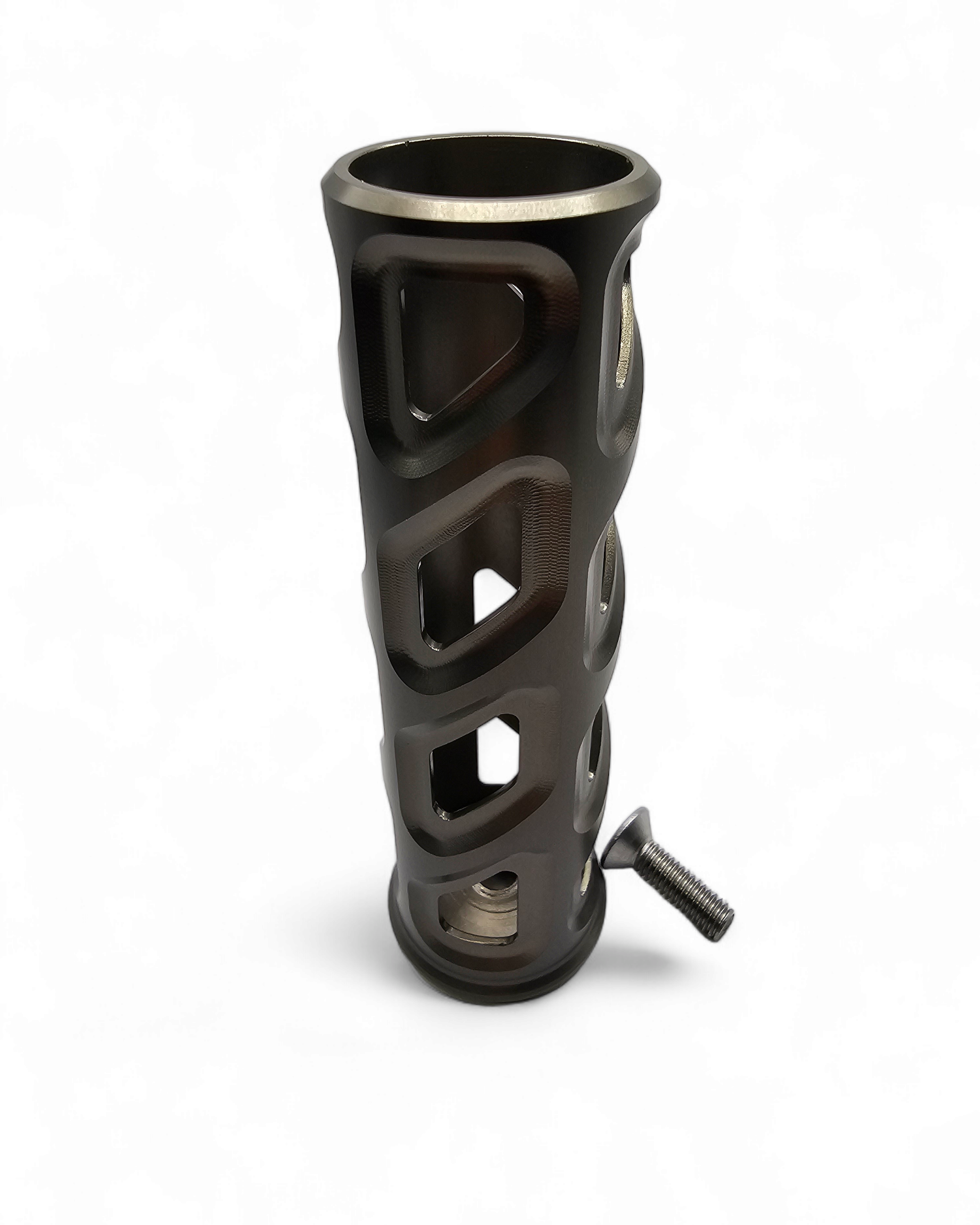 Ergonomic grip shape of Can-Am X3 gunmetal grab handle