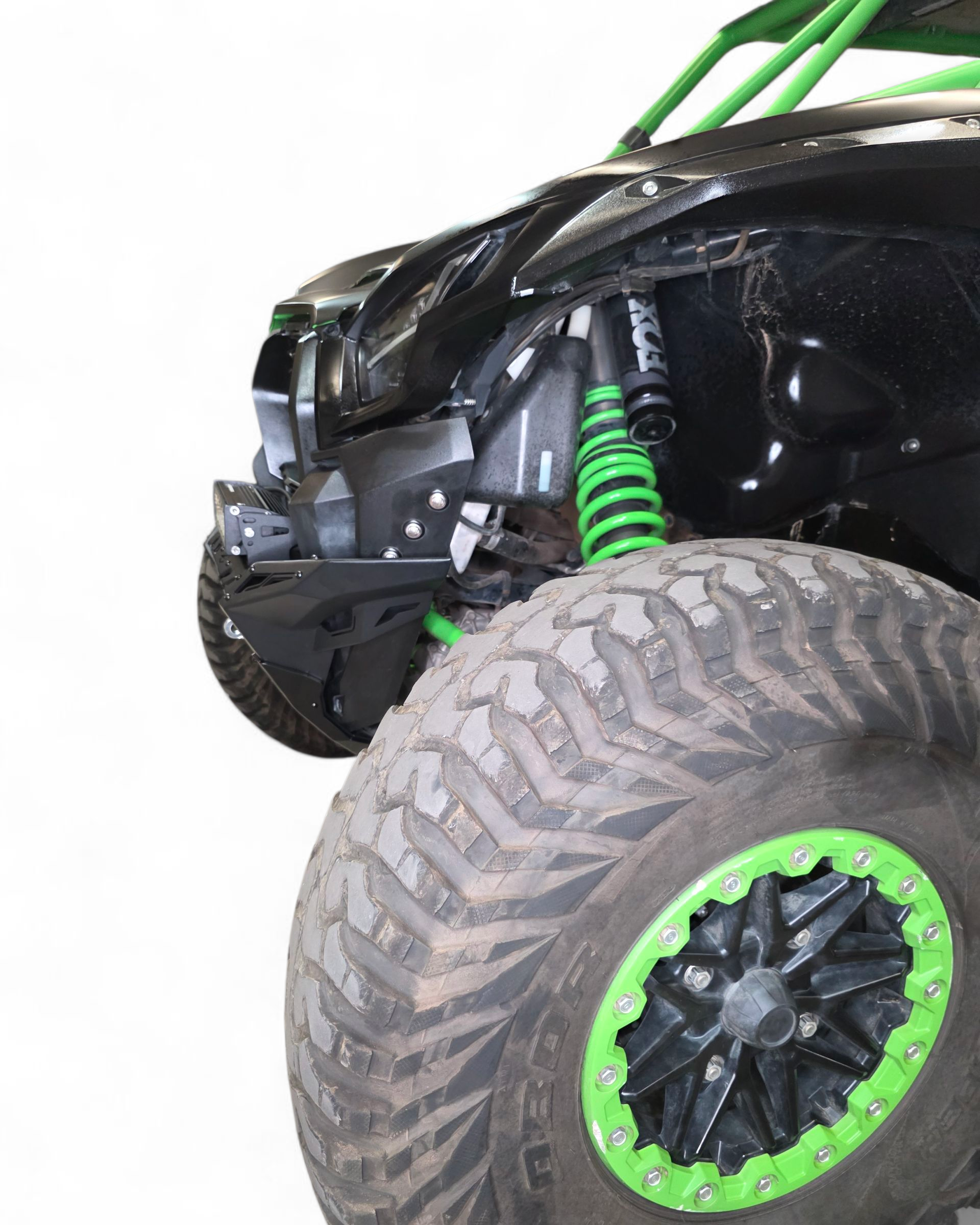Kawasaki KRX 1000 front bumper shown with a winch mounted