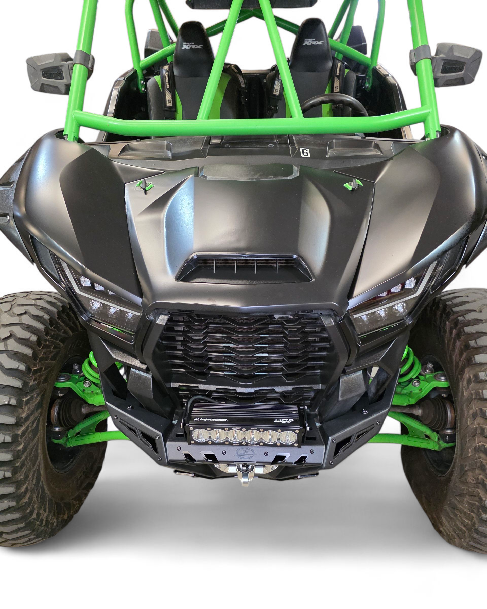 Lower front protection detail on Kawasaki KRX 1000 Volt bumper