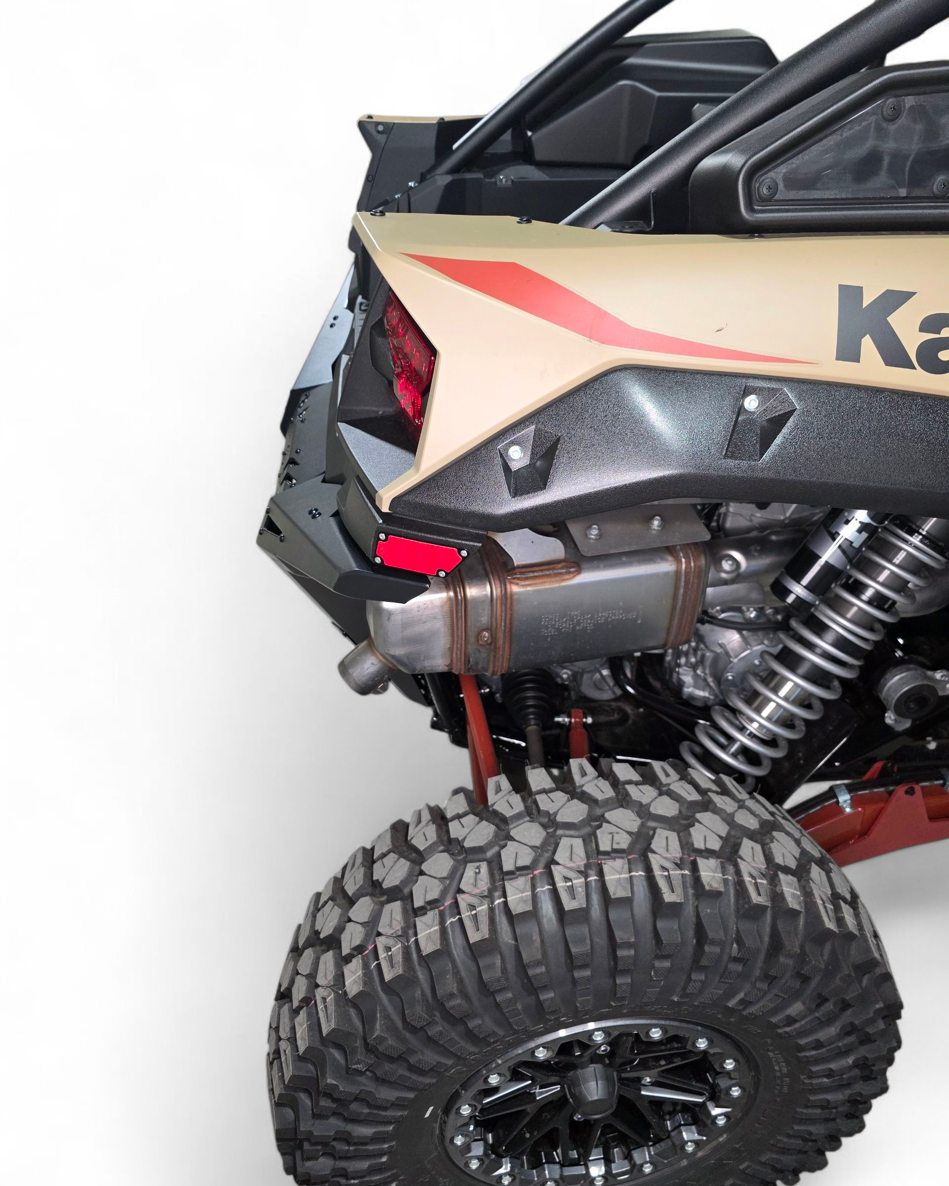 Side profile of Kawasaki KRX 1000 rear bumper following the body lines