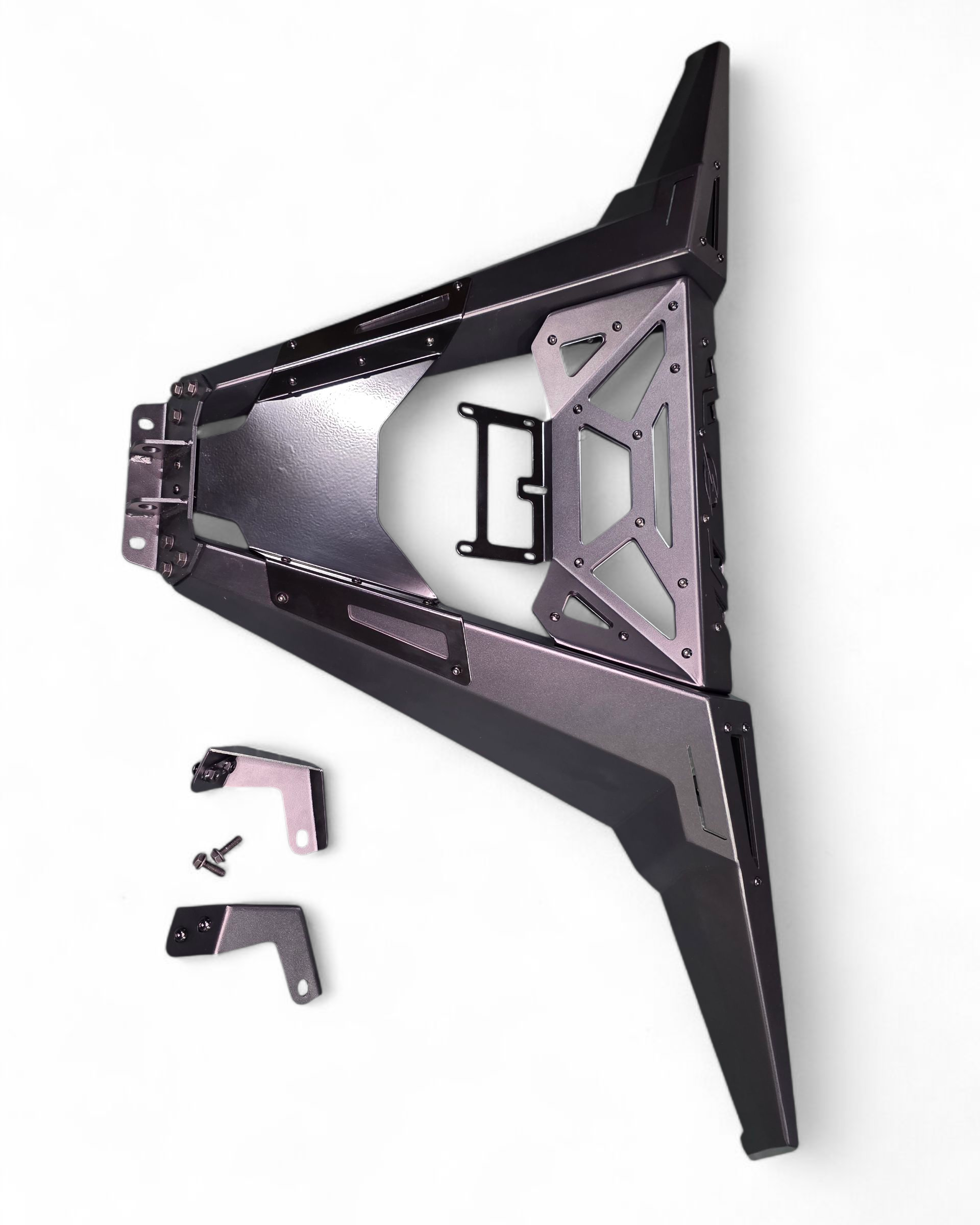 Steel weld and construction detail on Kawasaki KRX 1000 rear bumper