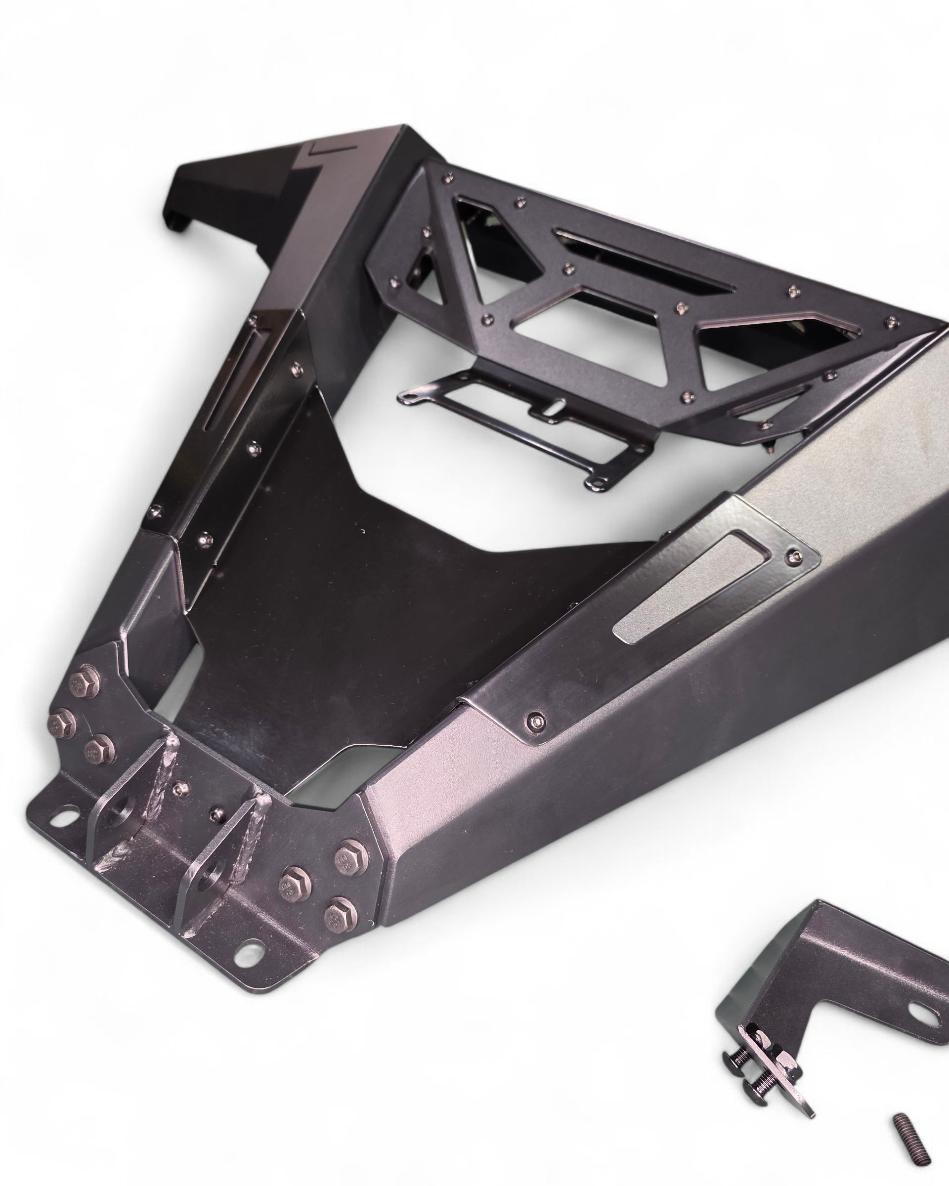 Mounting bracket detail on Kawasaki KRX 1000 rear bumper