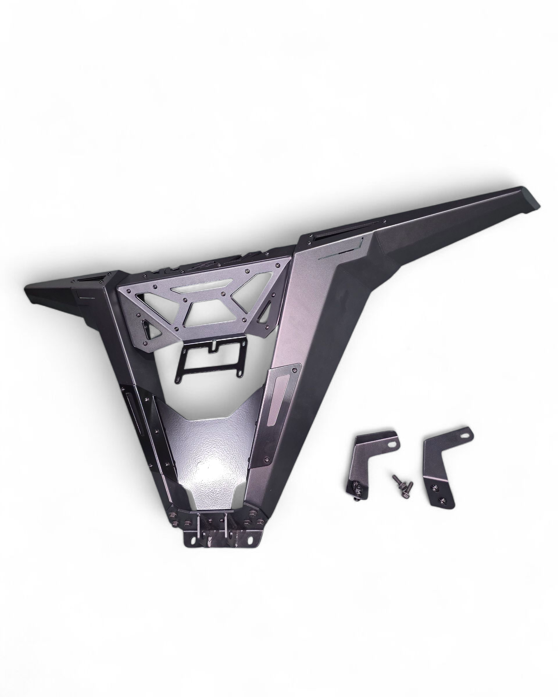 Kawasaki KRX 1000 rear bumper shown protecting the rear plastics on the trail