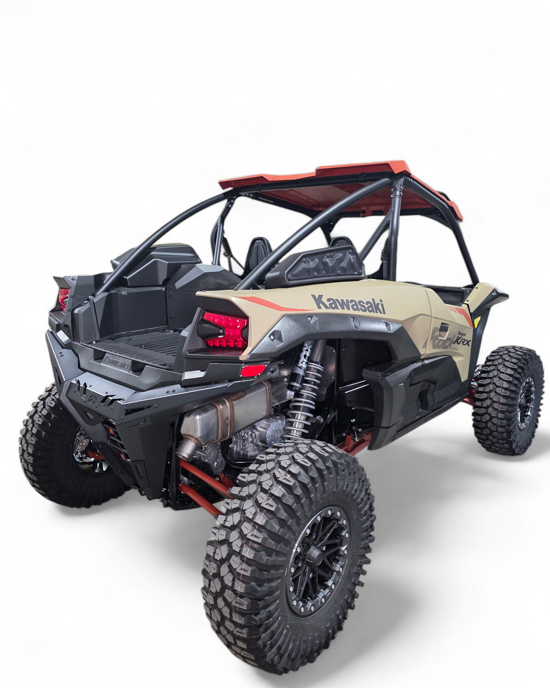 Volt Rear Bumper installed on 2020 Kawasaki Teryx KRX 1000 showing steel construction in hammer black