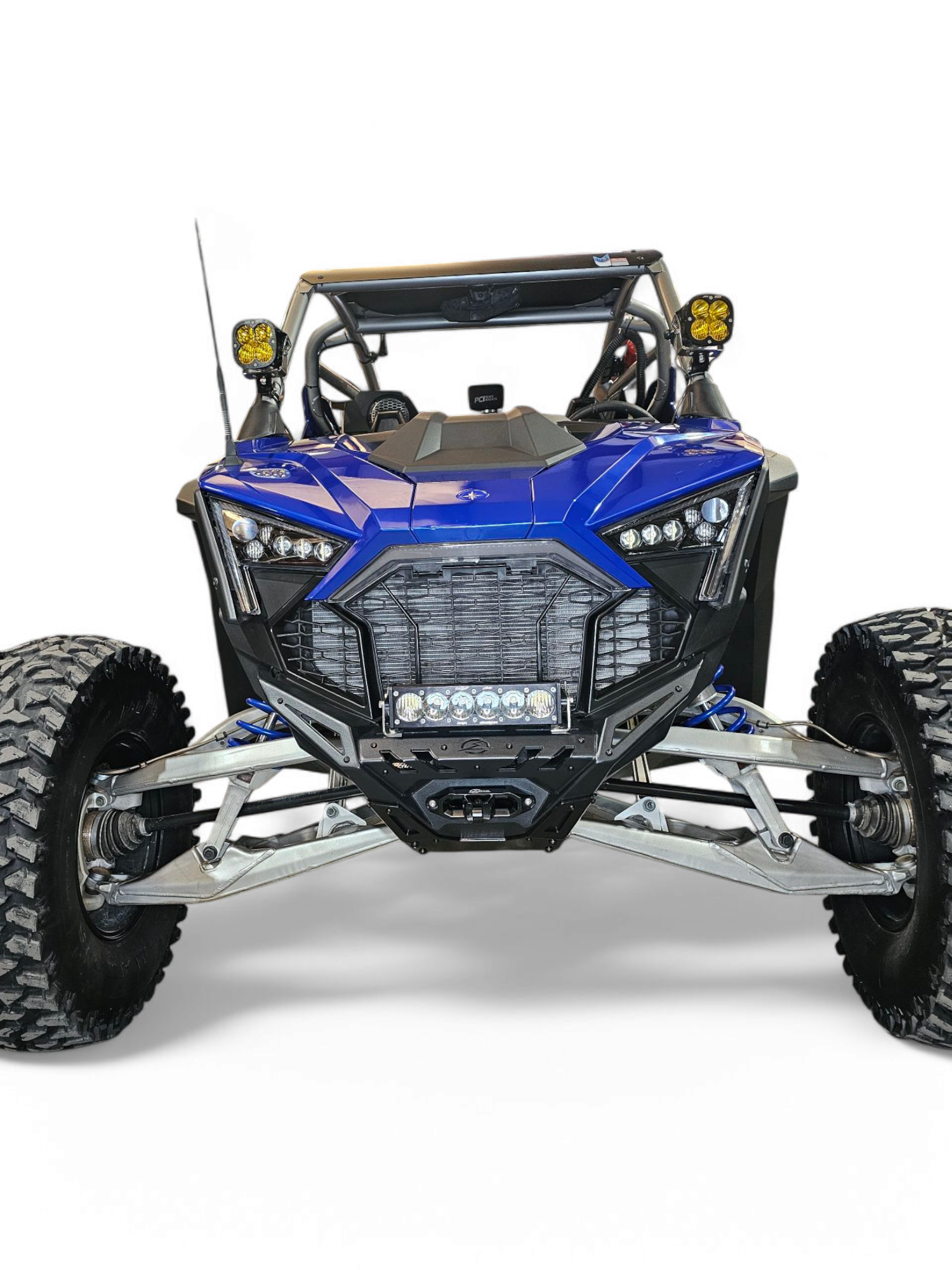 Front view steel winch bumper 2022 Polaris RZR Pro R