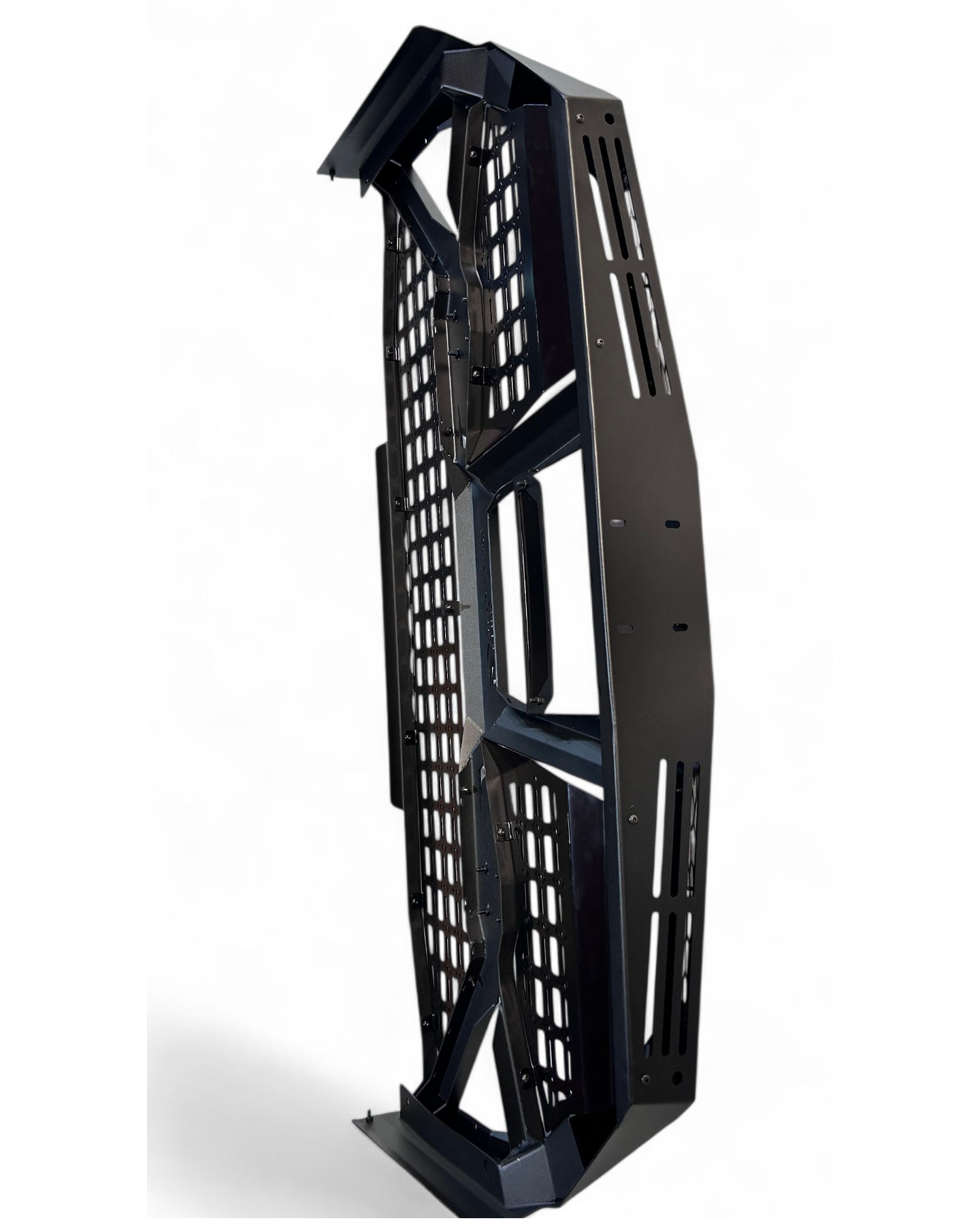 Black metal frame on a white background