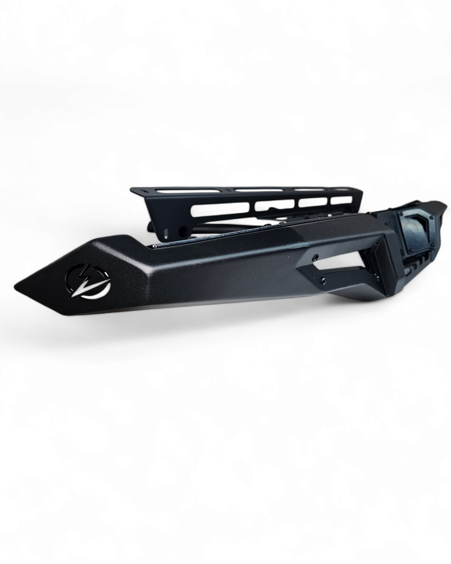Mounting bracket detail on Polaris Xpedition Volt rear bumper