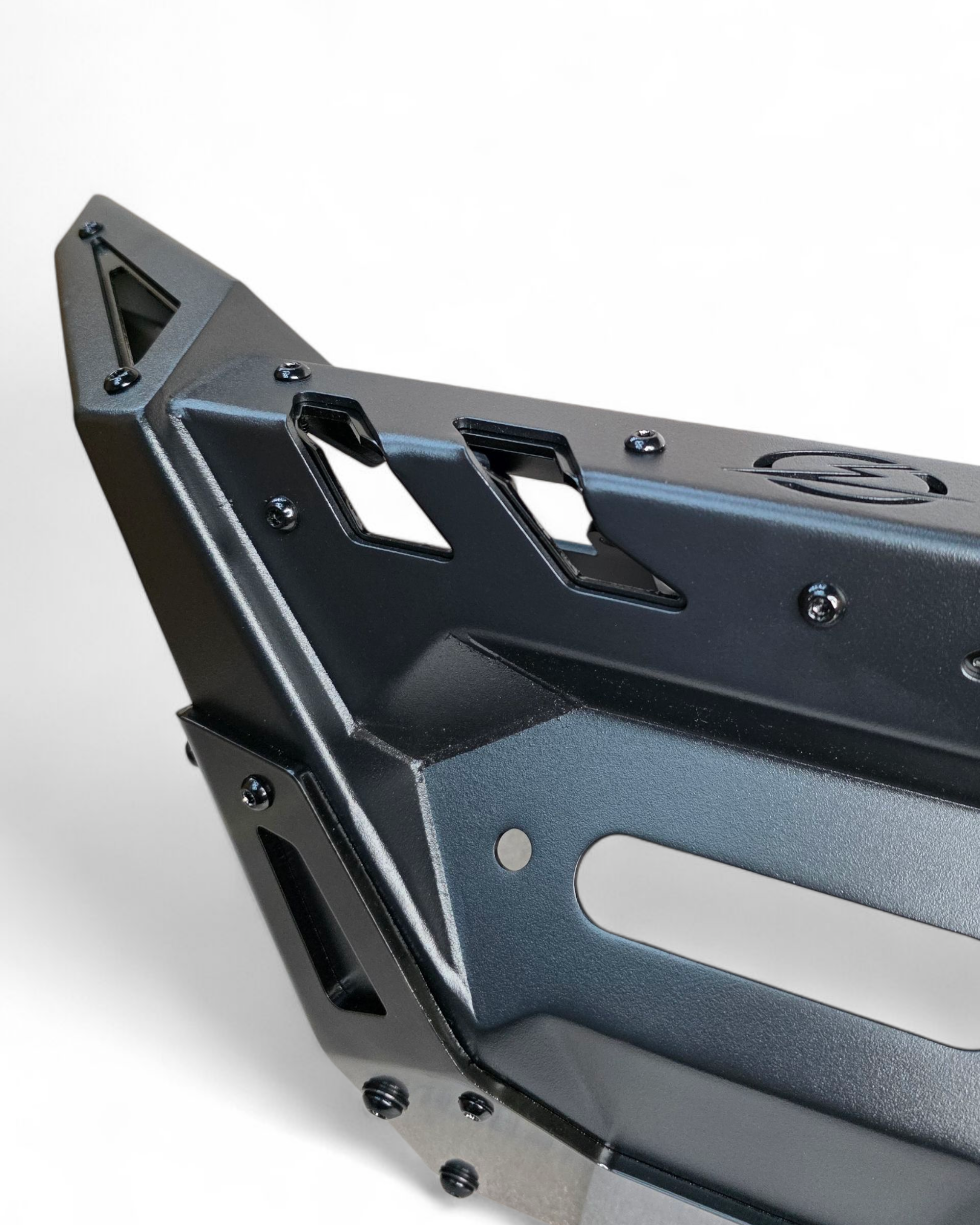 Driver side view of Volt front winch bumper on Polaris RZR Pro XP