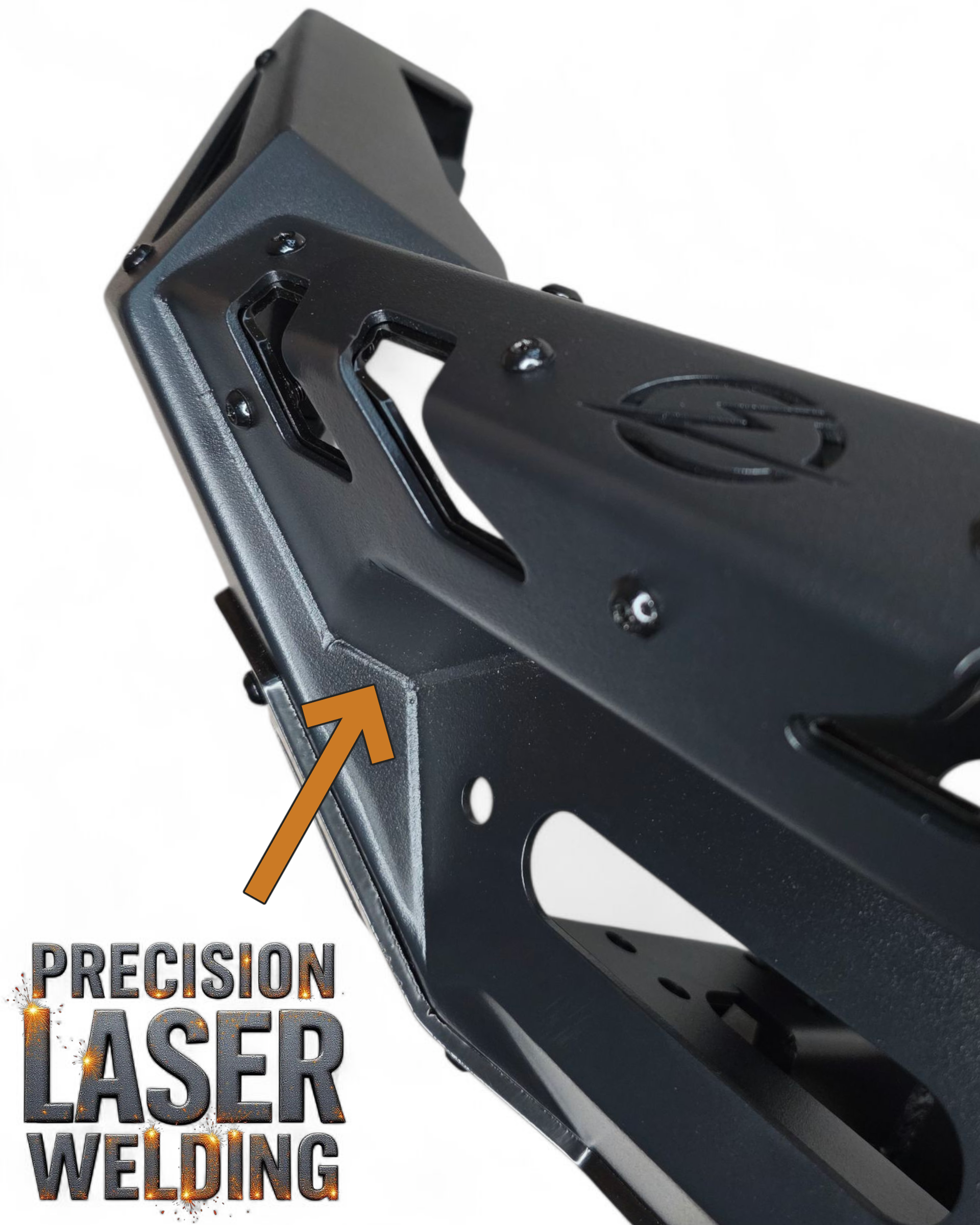 Light mount detail on Polaris RZR Pro XP Volt front winch bumper