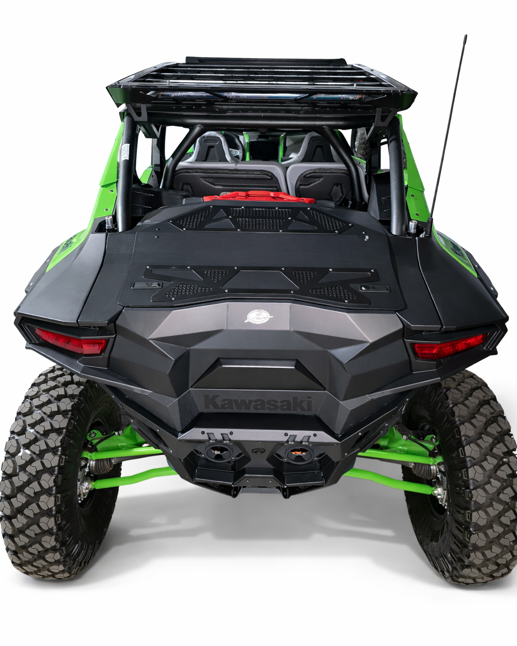Gas strut detail on Kawasaki Teryx H2 Baja Bed Box holding the lid open hands-free