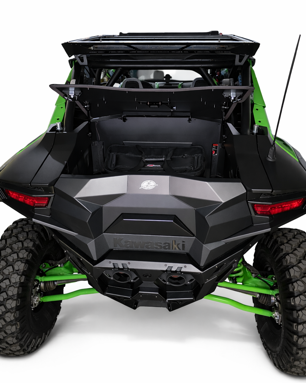 Thicker-gauge sheet metal aluminum construction detail on Kawasaki Teryx H2 Baja Bed Box