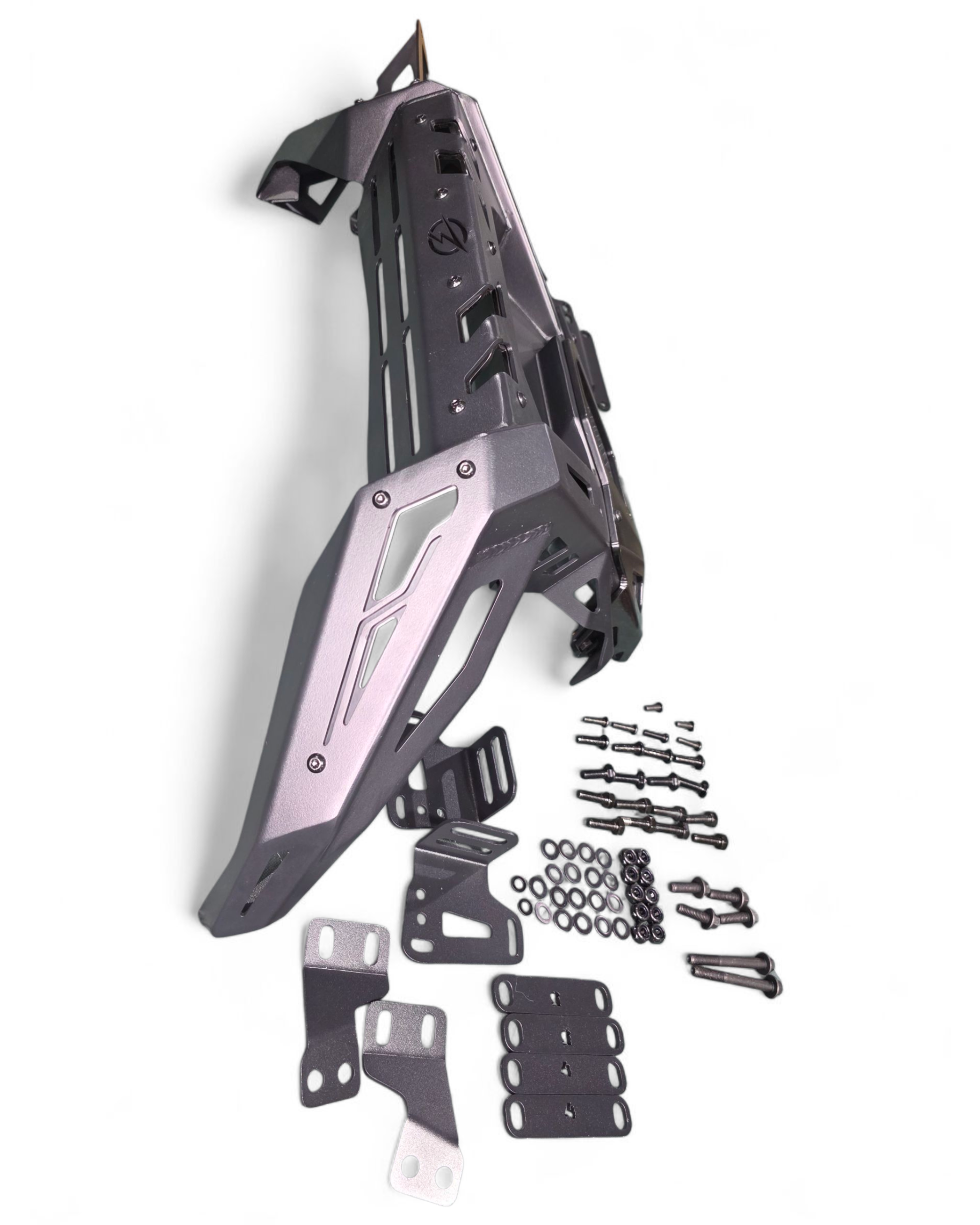 Overhead view of Kawasaki Teryx H2 Volt front winch bumper showing mounting layout