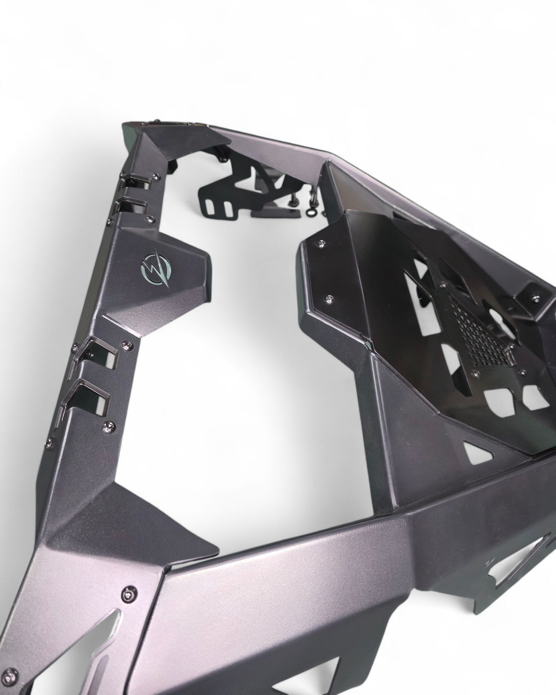 Kawasaki Teryx H2 Volt rear bumper shown with backup camera installed in provision mount