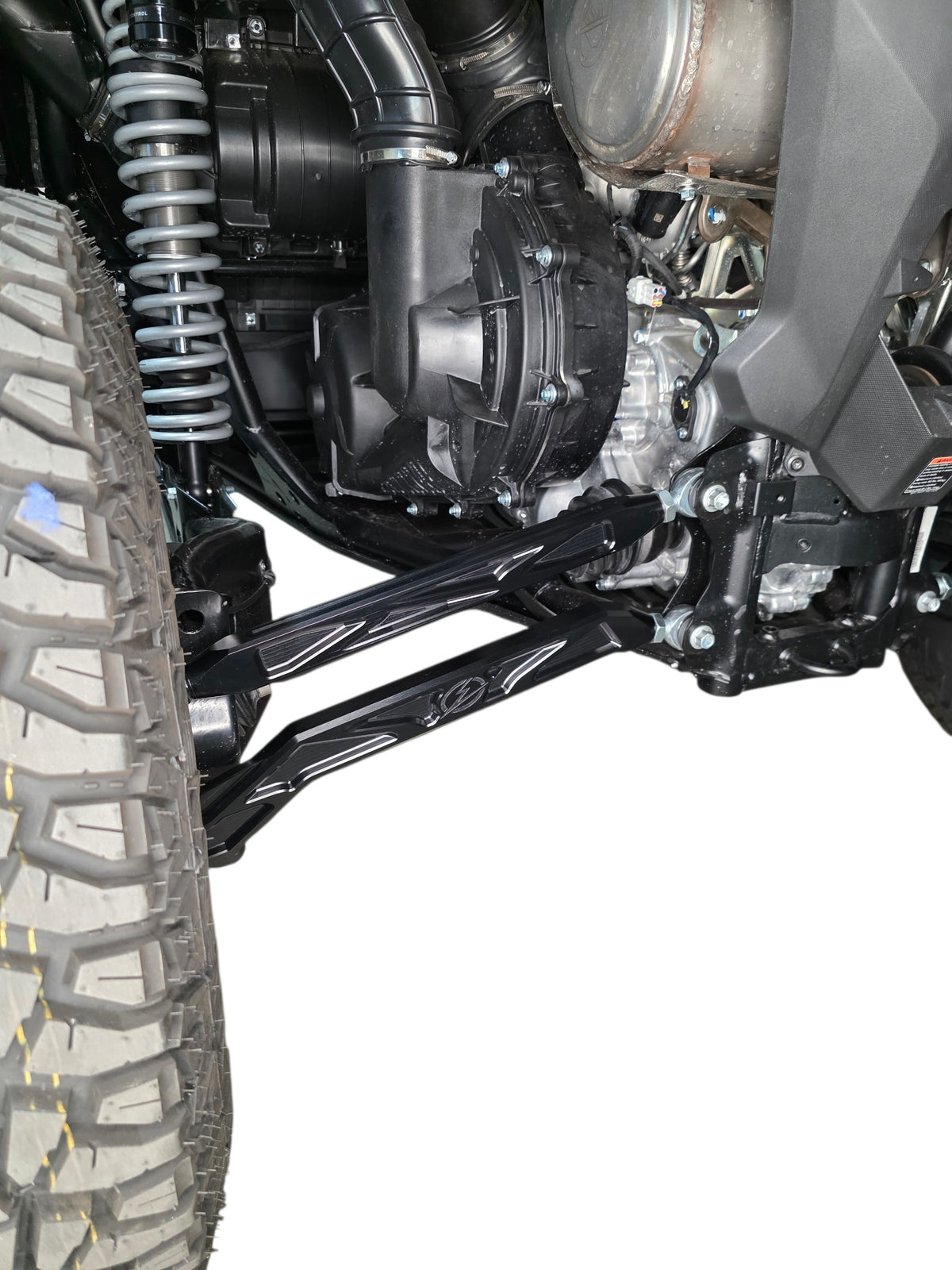 2026+ CFMoto ZForce Z10 Race Series High Clearance Billet Radius Rods, Anodized Black