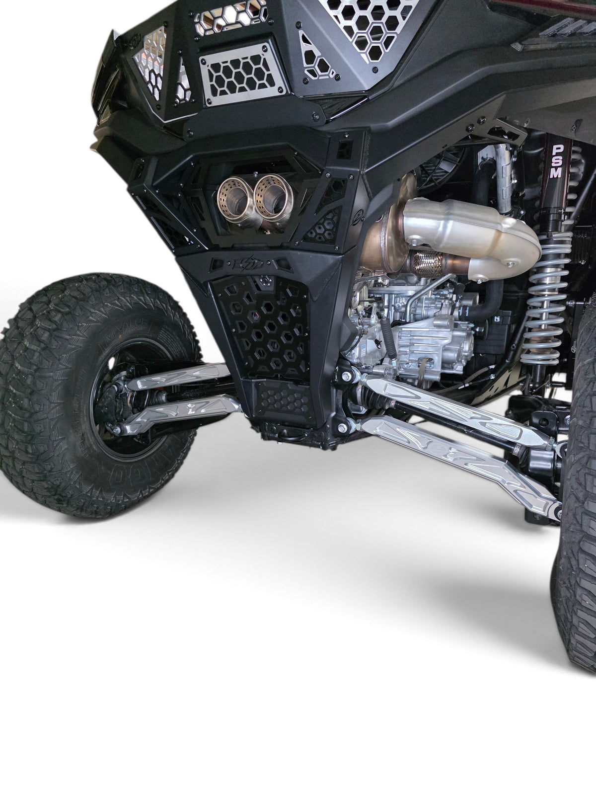 2026+ CFMoto ZForce Z10 Race Series High Clearance Billet Radius Rods, Anodized Clear