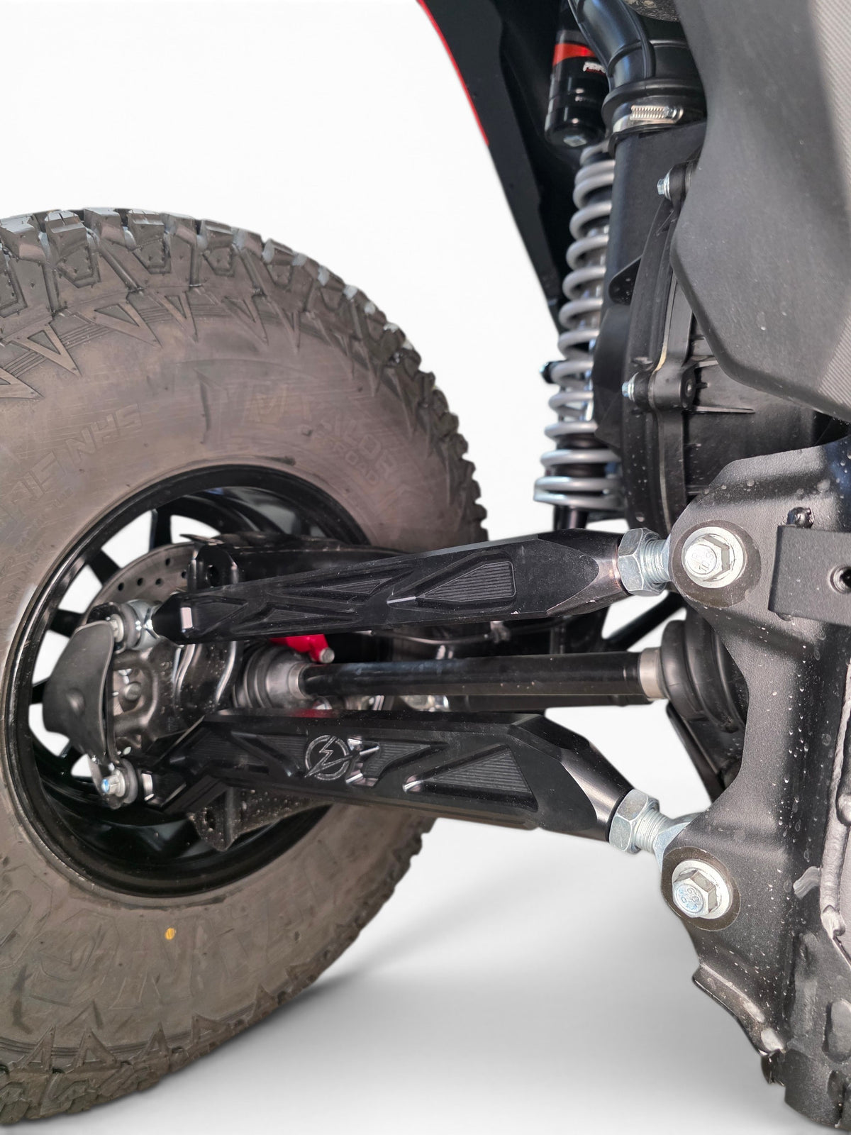 2026+ CFMoto ZForce Z10 Race Series High Clearance Billet Radius Rods, Anodized Black