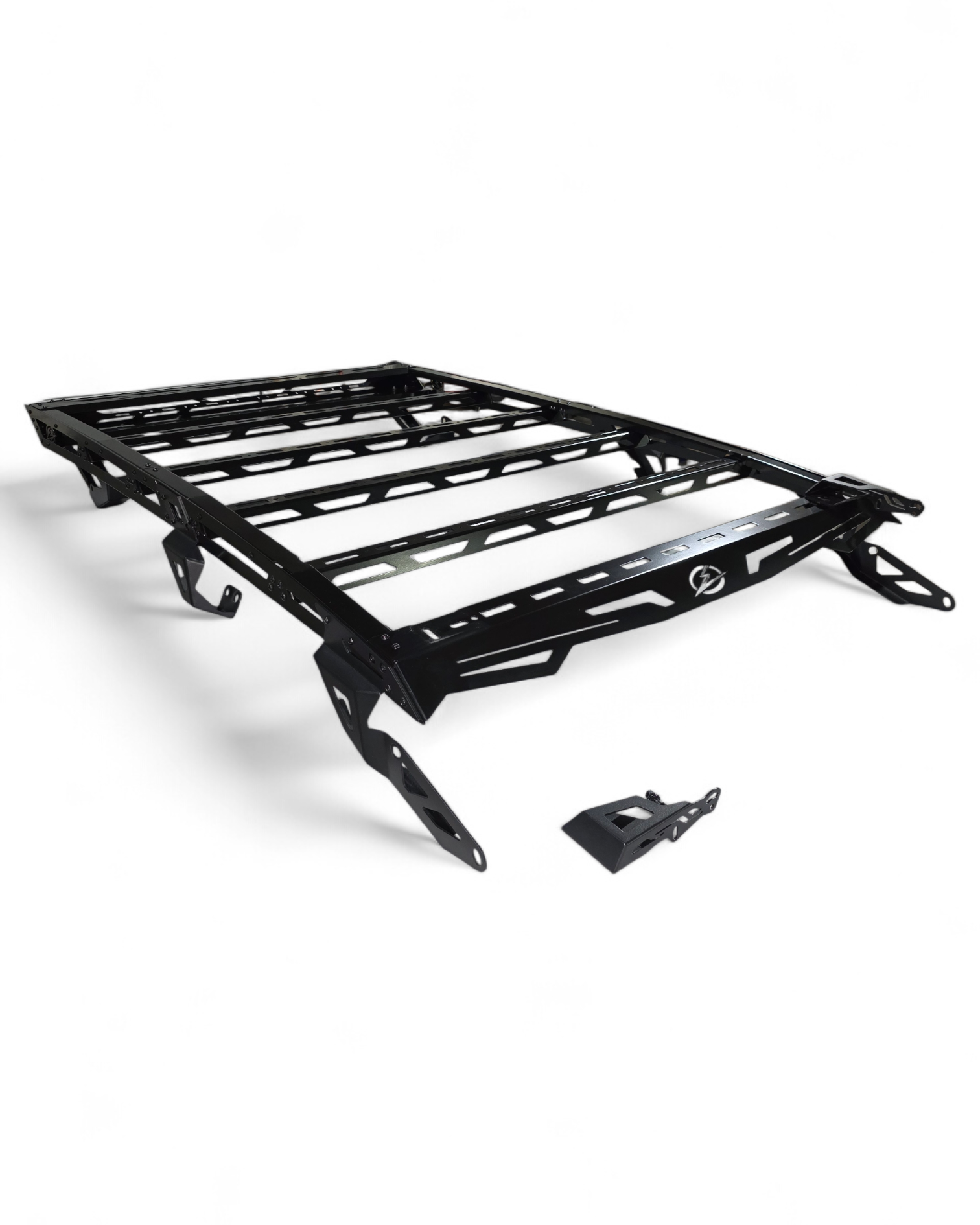 Bolt-on mounting detail on Kawasaki Teryx H2 roof rack showing factory attachment