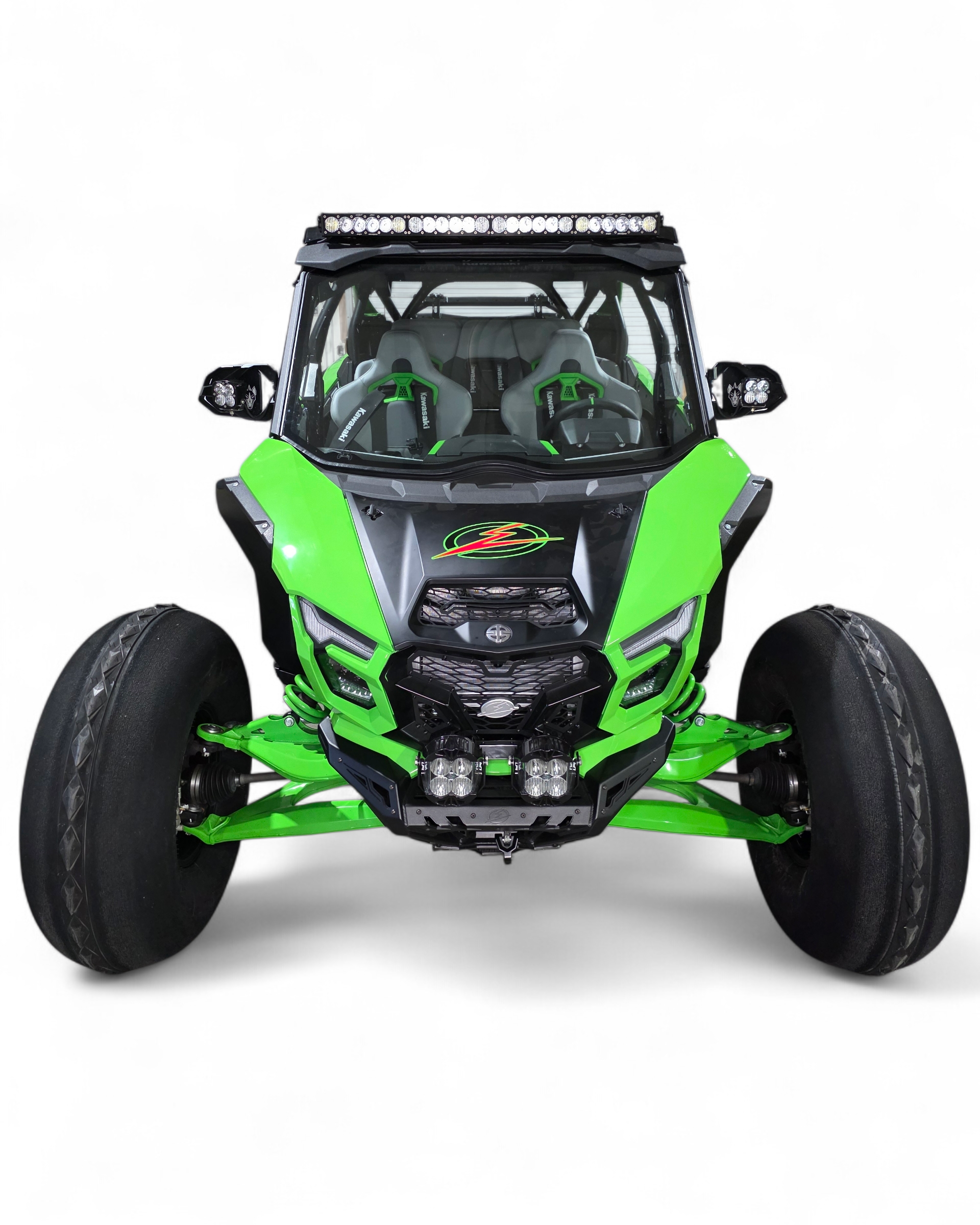 Kawasaki Teryx H2 Volt grille shown installed showing front-end fitment