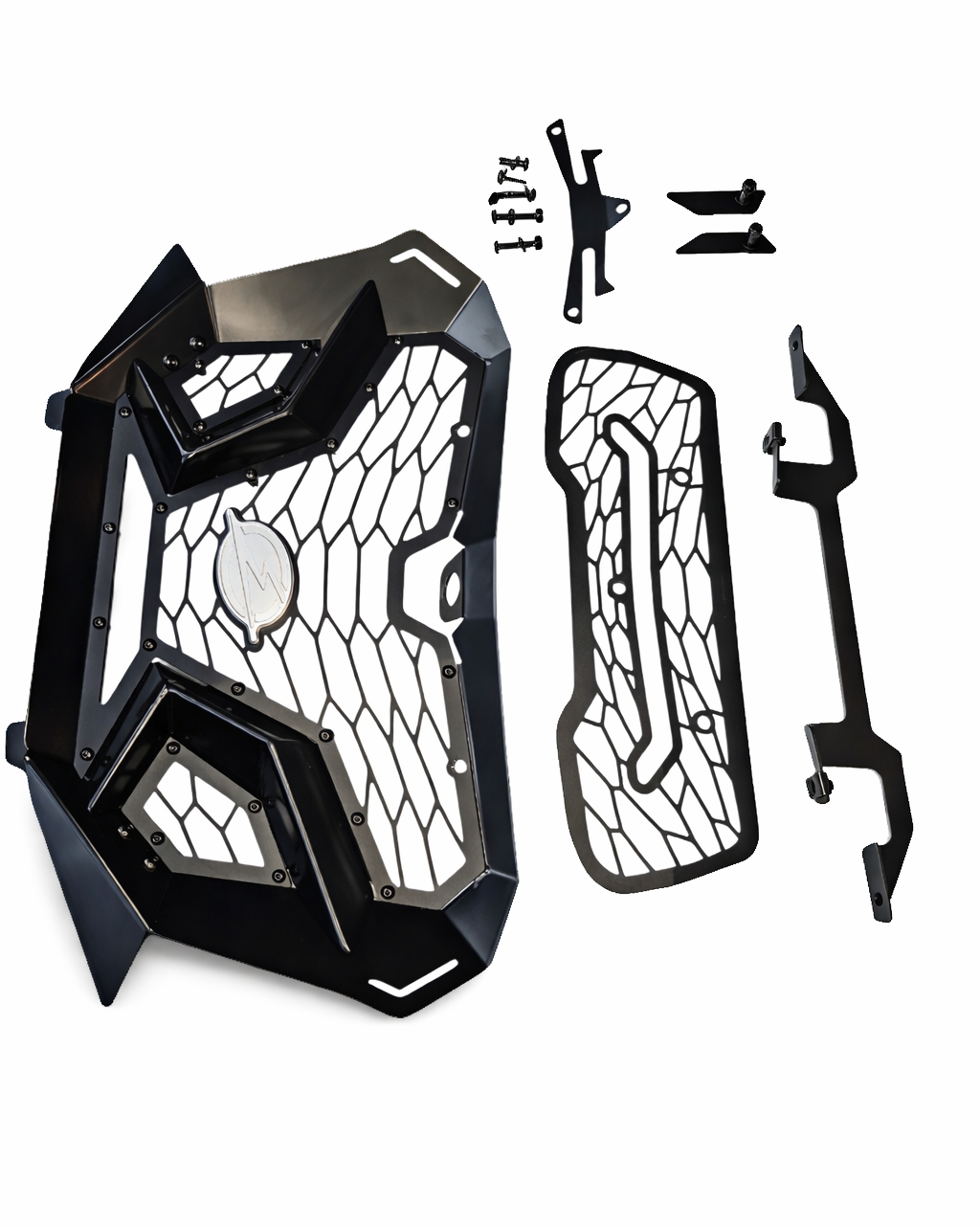 Upper section detail of Kawasaki Teryx H2 Volt three-piece front grille