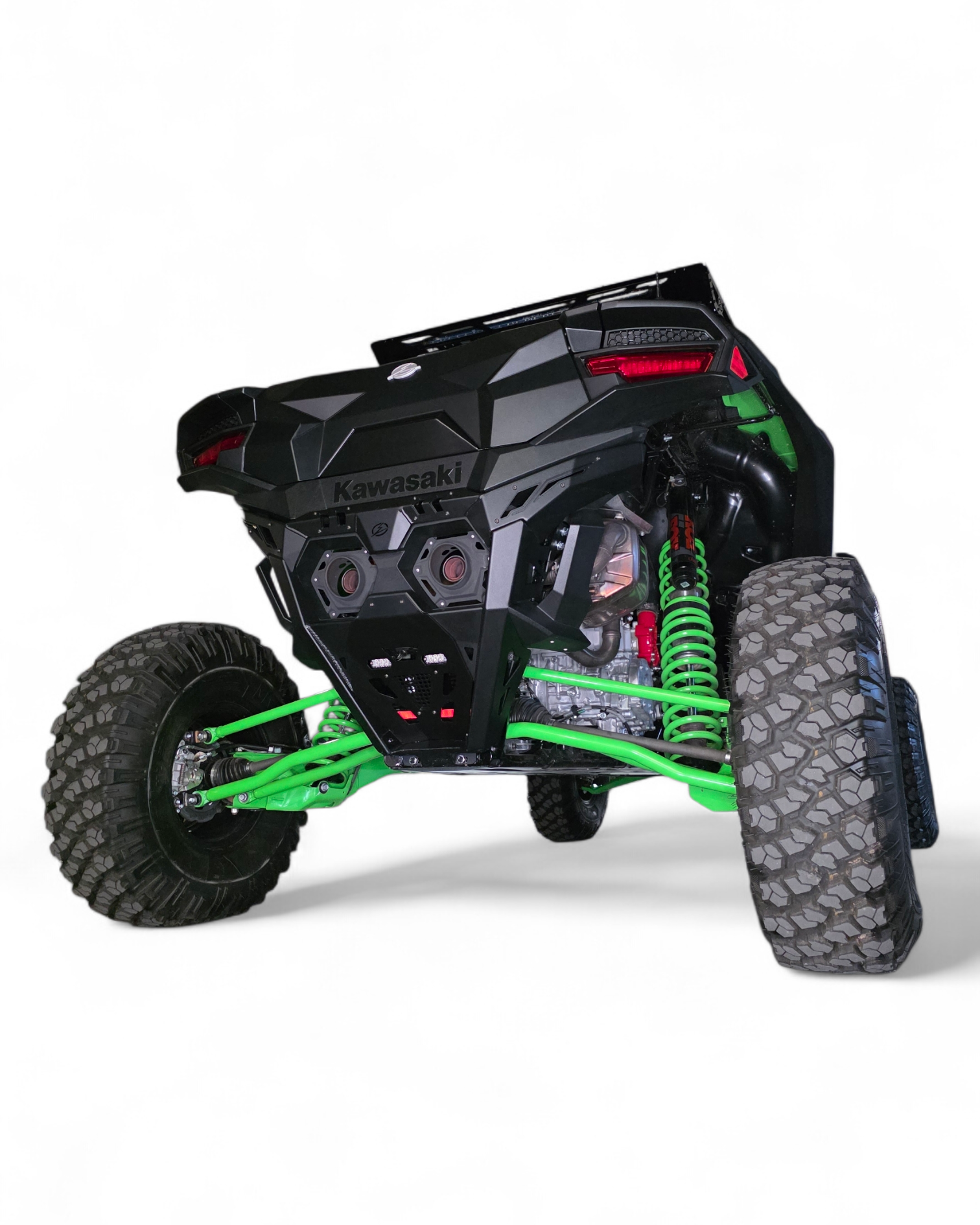 Volt Series Rear Bumper installed on 2026 Kawasaki Teryx H2 showing steel construction and hammer black finish