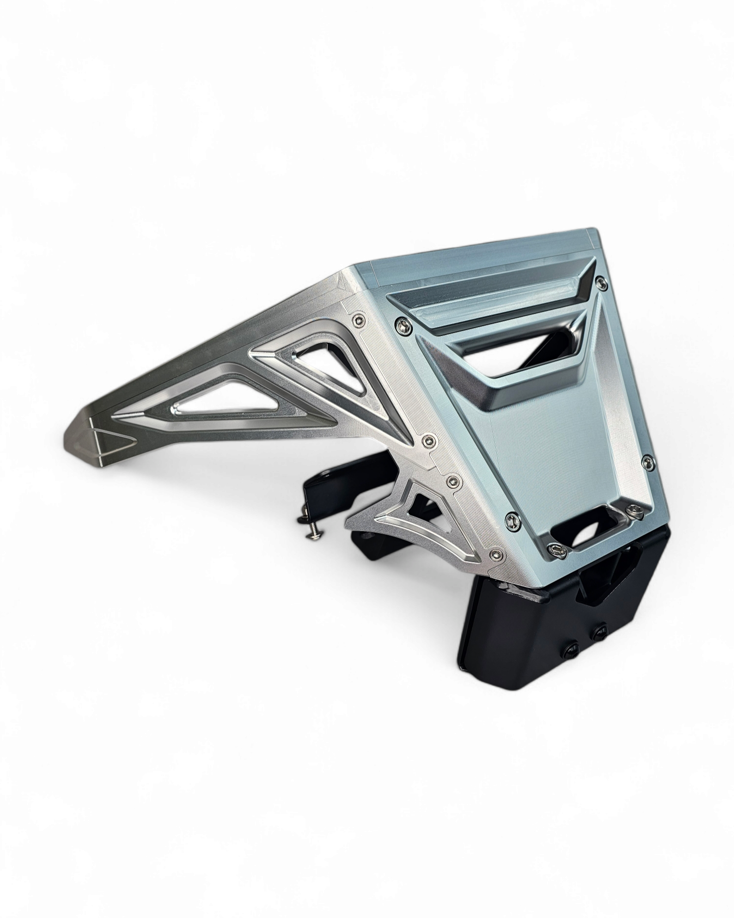 Can-Am Maverick X3 billet front winch bumper with winch installed showing hidden steel mount integration