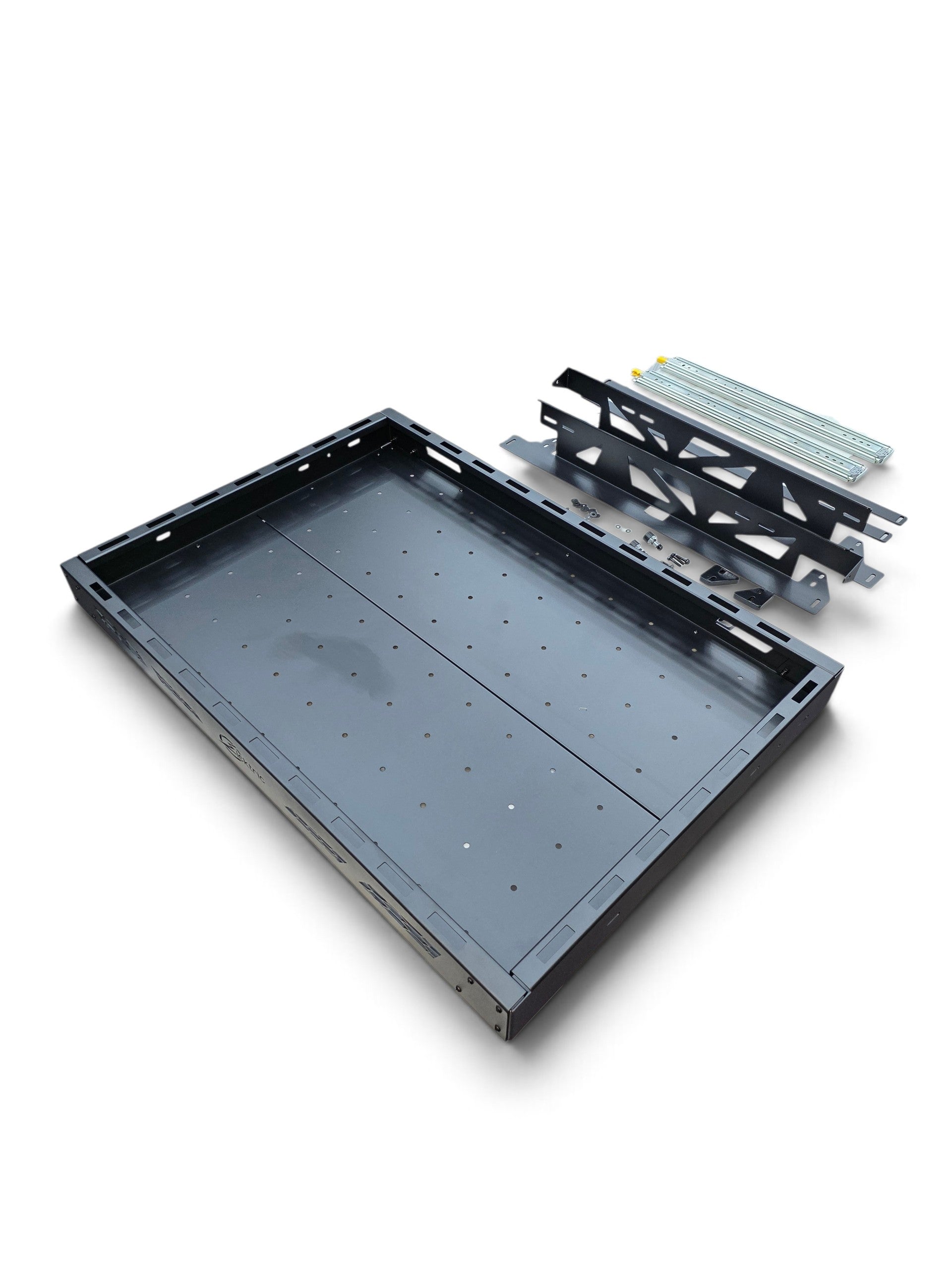 HDX Sliding Bed Drawer on Can-Am Defender in trail setting