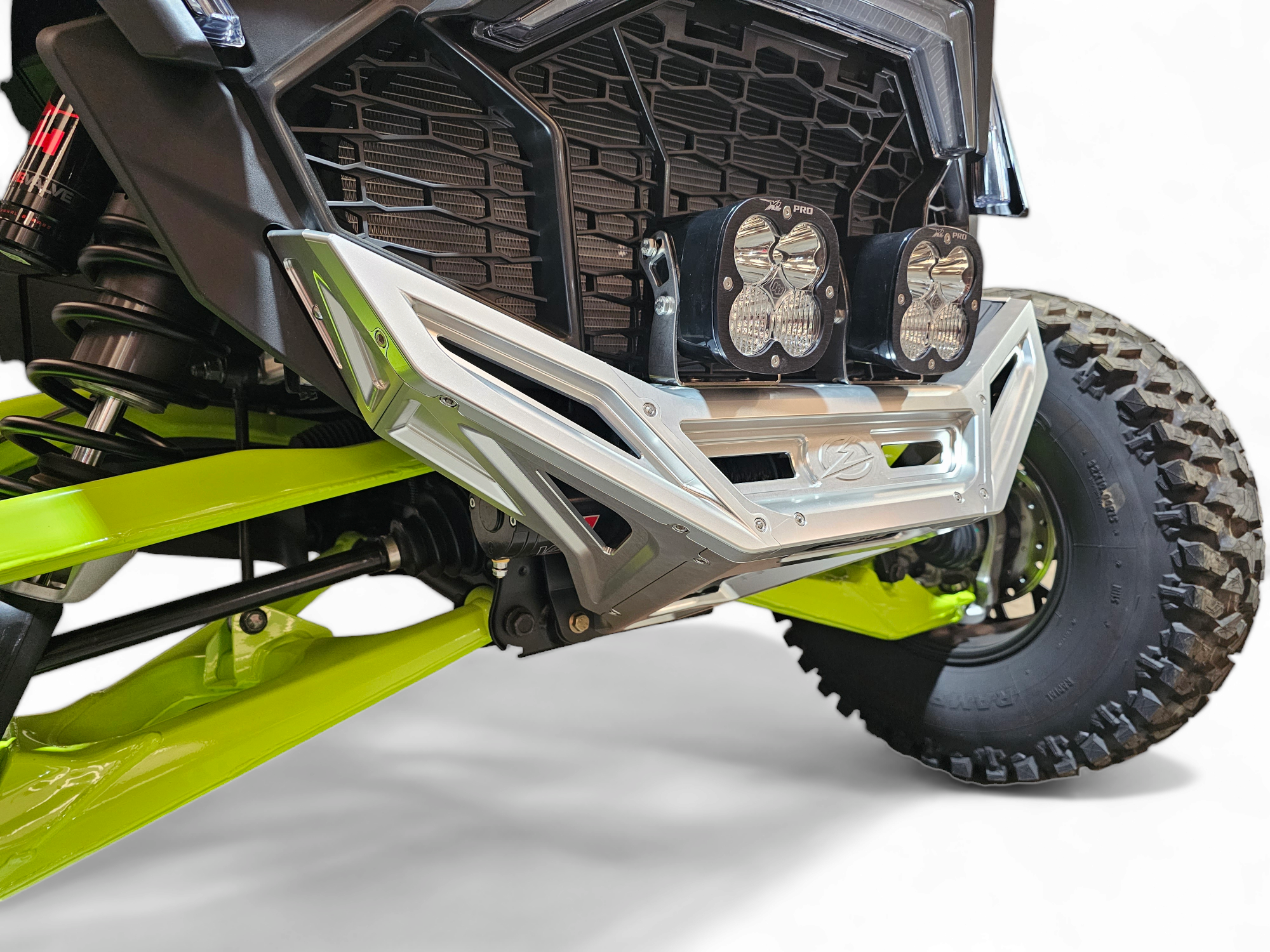 2022+ Polaris RZR Pro R/Turbo R Billet Winch Front Bumper Raw Anodize