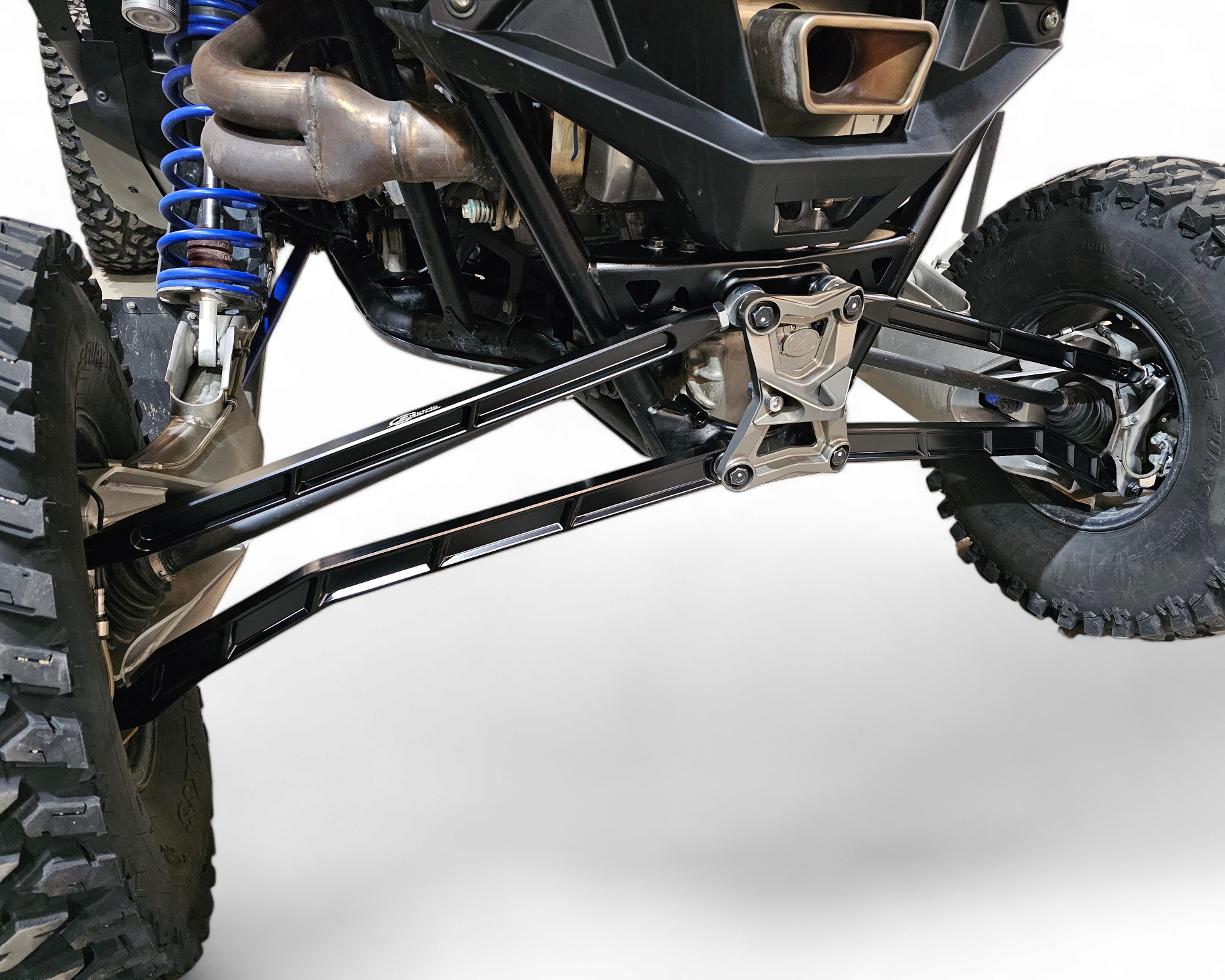 Upper and lower radius rod set for Polaris RZR Pro R in black finish