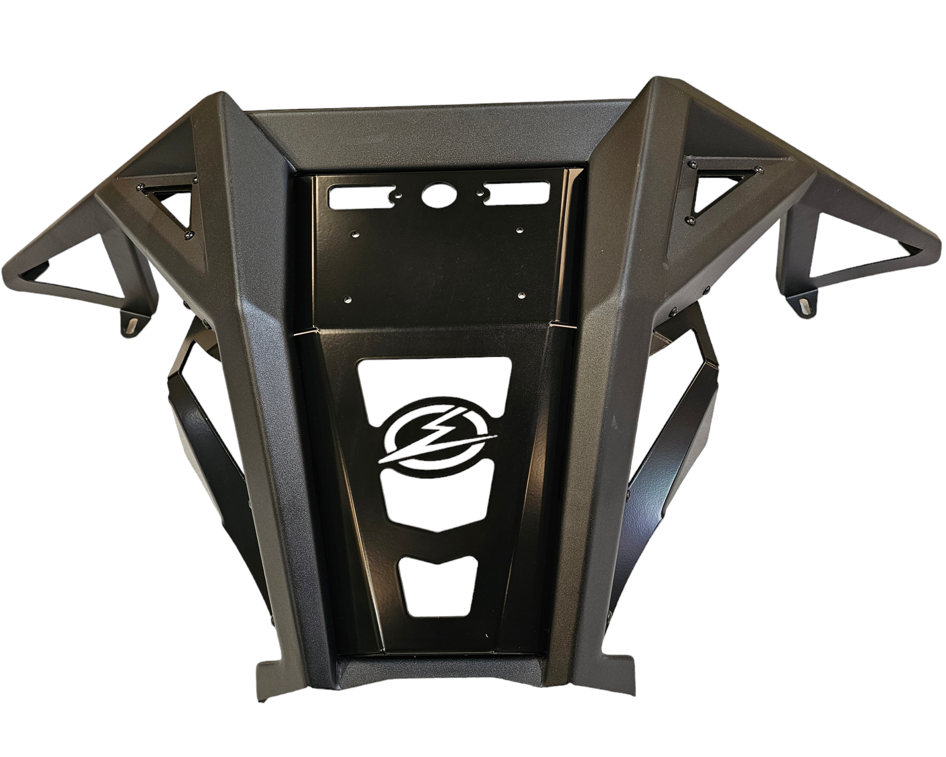 Camera housing integration detail on Polaris RZR Pro XP Volt rear bumper