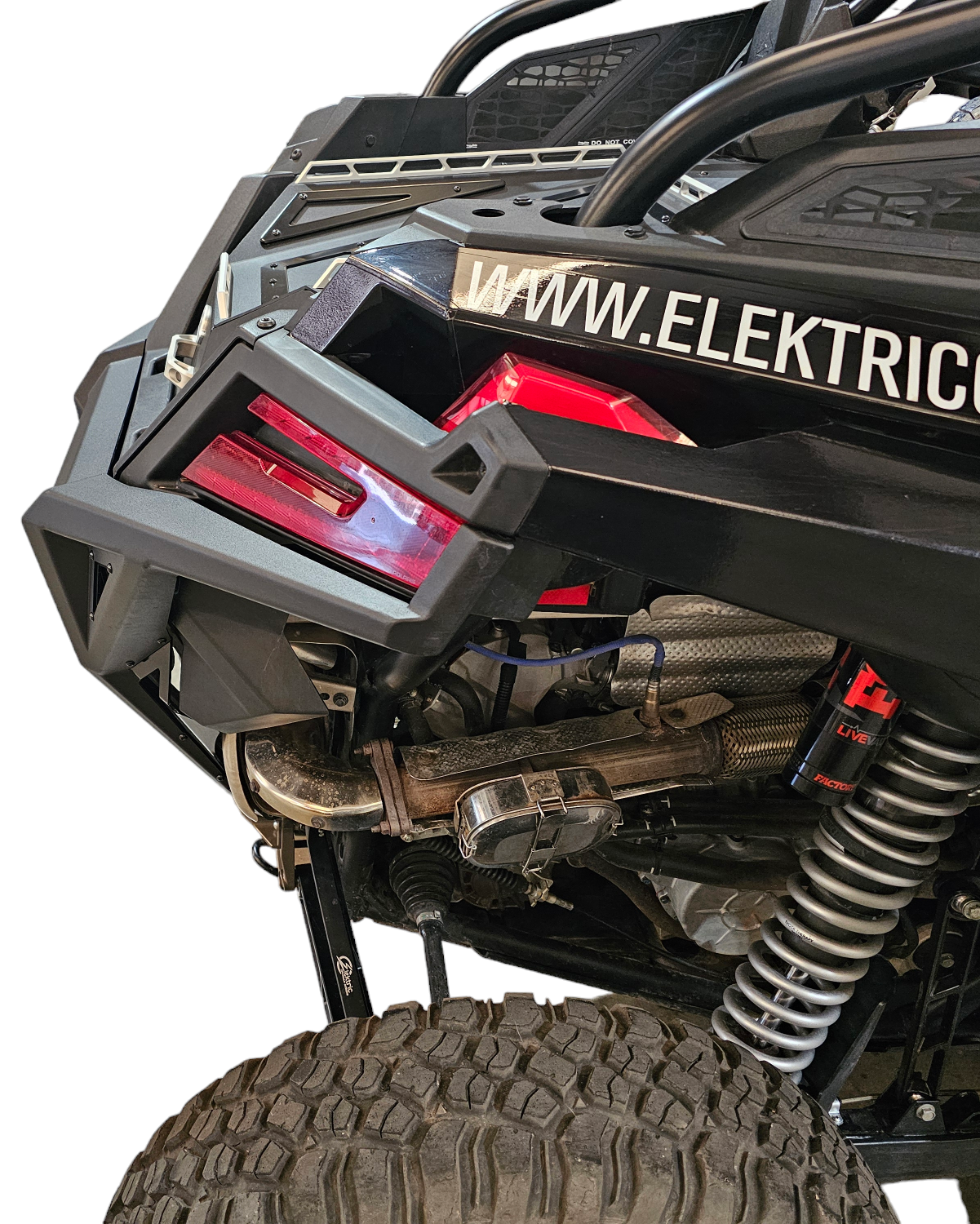 Direct rear view of Polaris RZR Pro XP Volt rear bumper