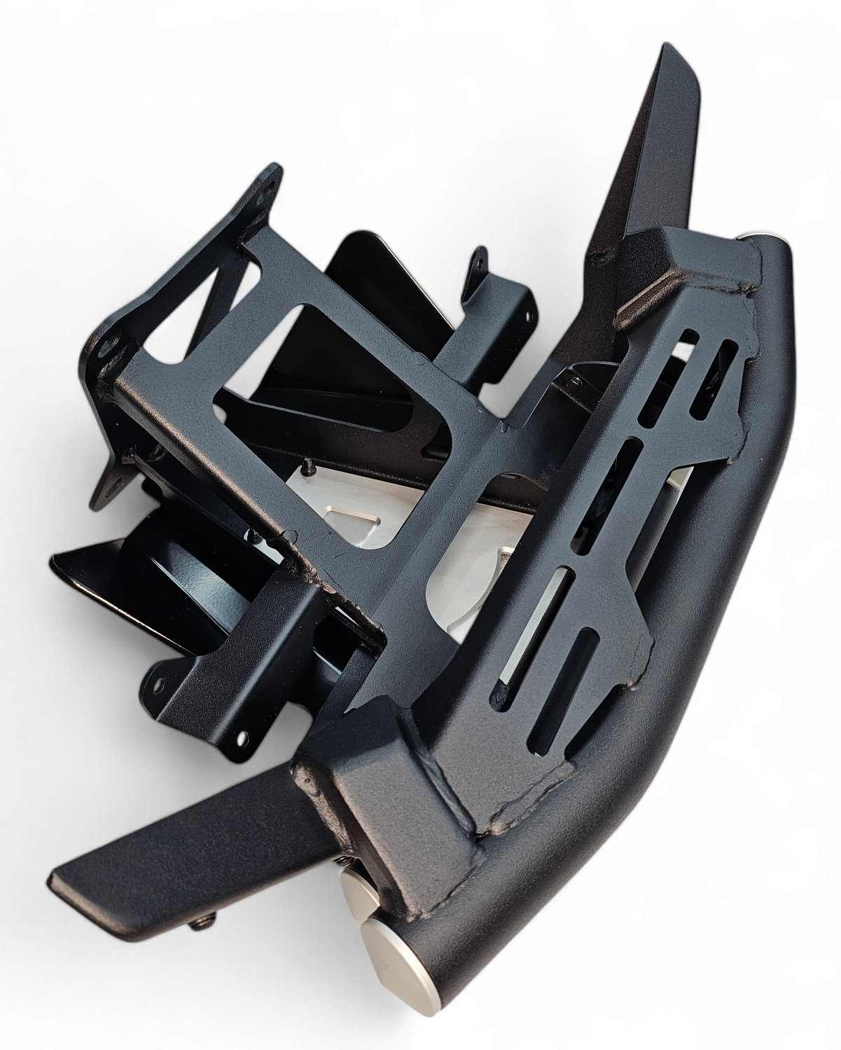 Passenger side view of Polaris RZR Pro R Amp tubular front bumper