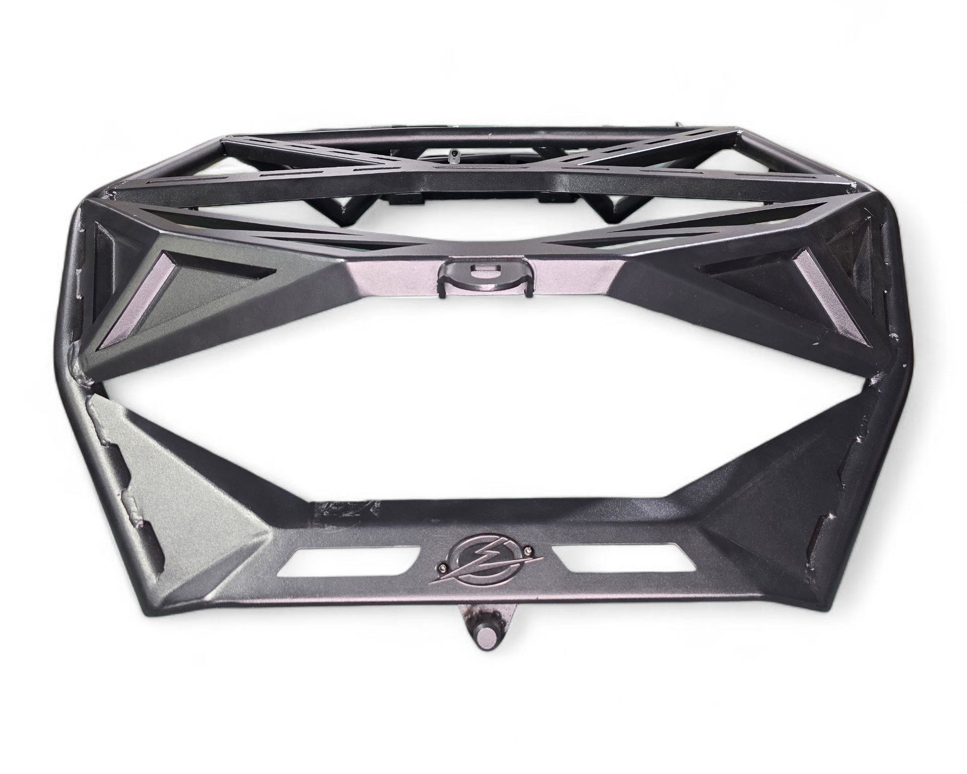 Pivot action shown on Polaris RZR high clearance tire carrier