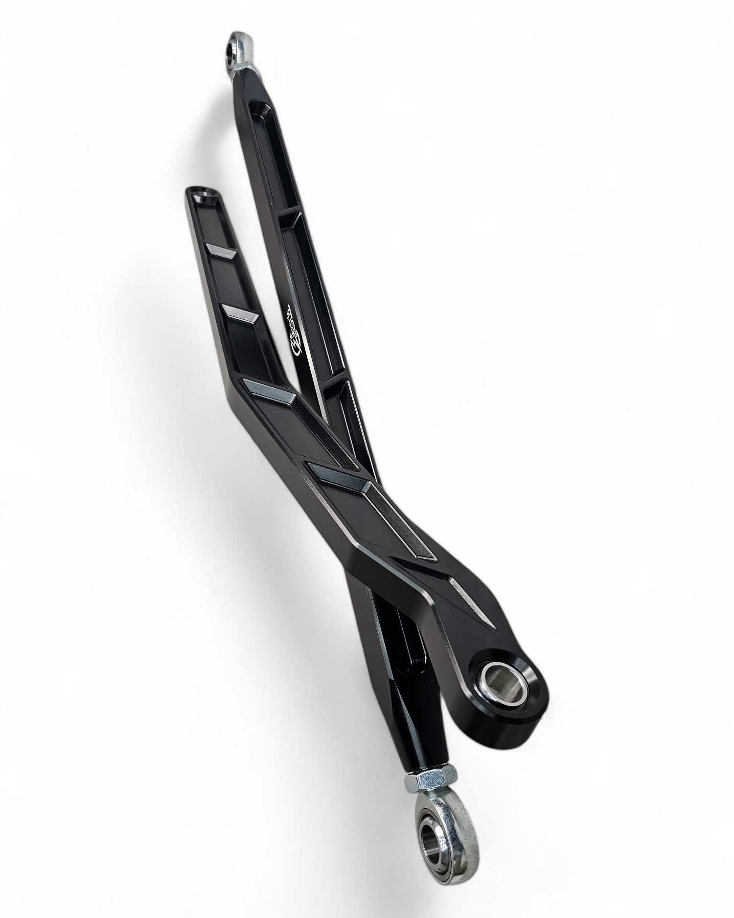 Teflon-coated uni-ball detail on Polaris RZR high clearance radius rods