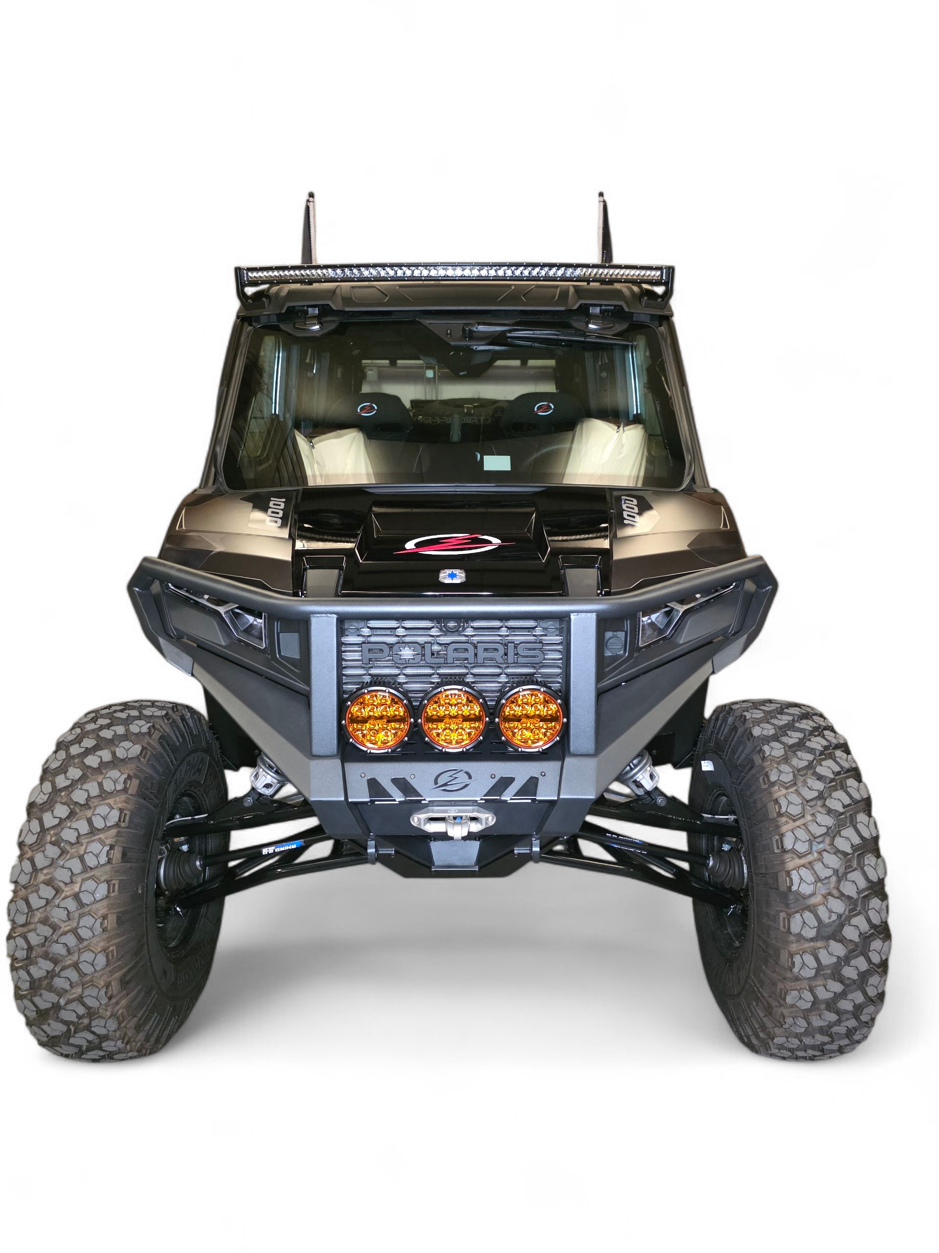 FRONT CROSS BORDER フーディ 2024+ Polaris Xpedition HDX Front Winch Bumper with Brush Guard
