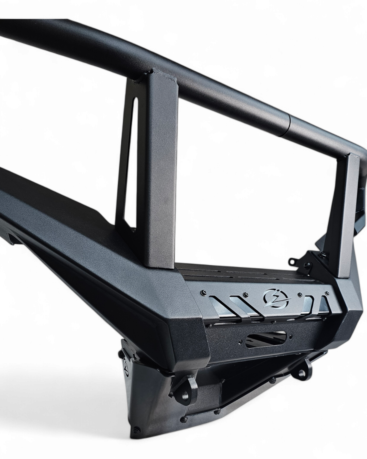 Overhead view of Polaris Xpedition HDX Front Bumper with brush guard showing layout