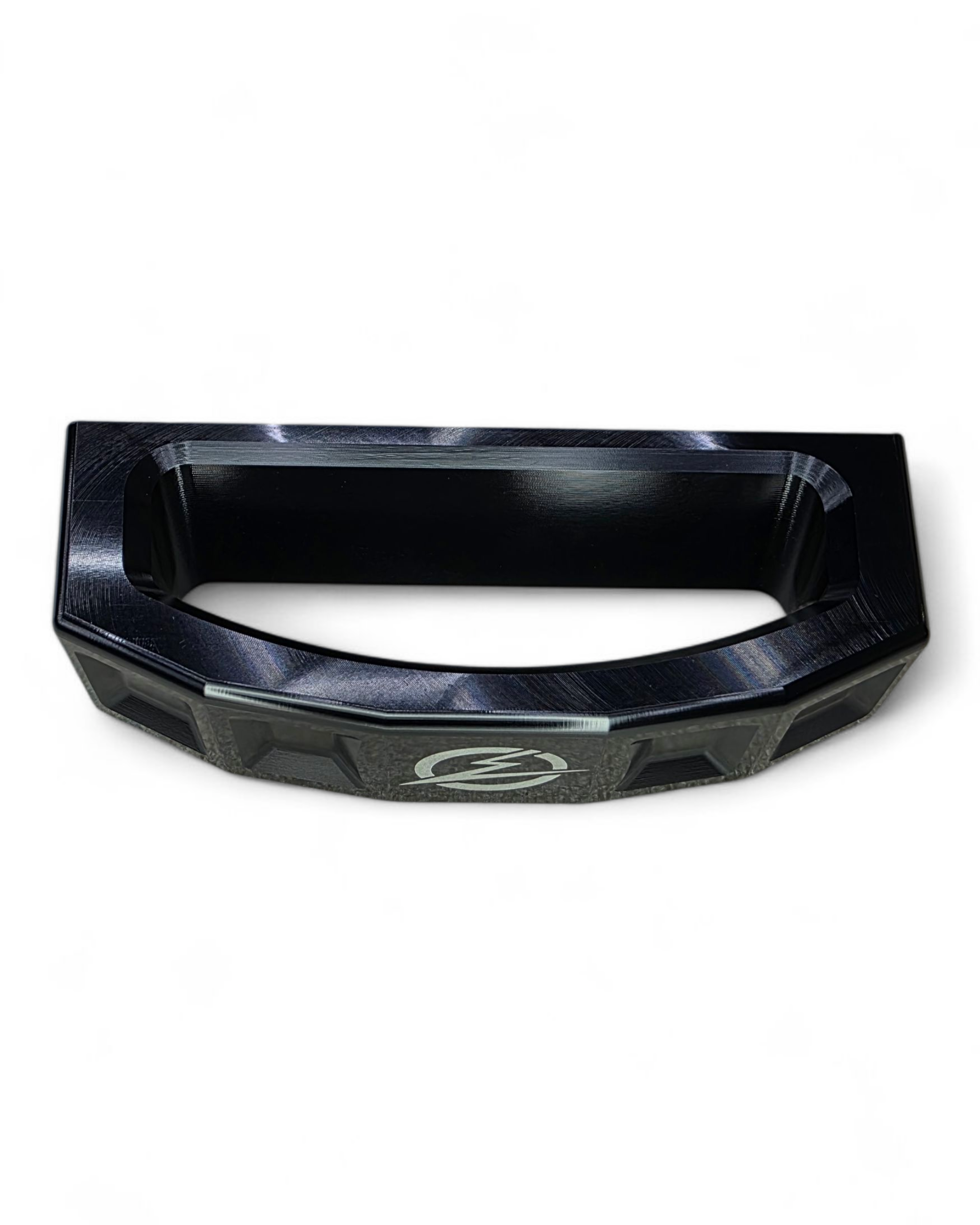 Polaris Xpedition billet rear glass handle showing machined construction and black anodized finish
