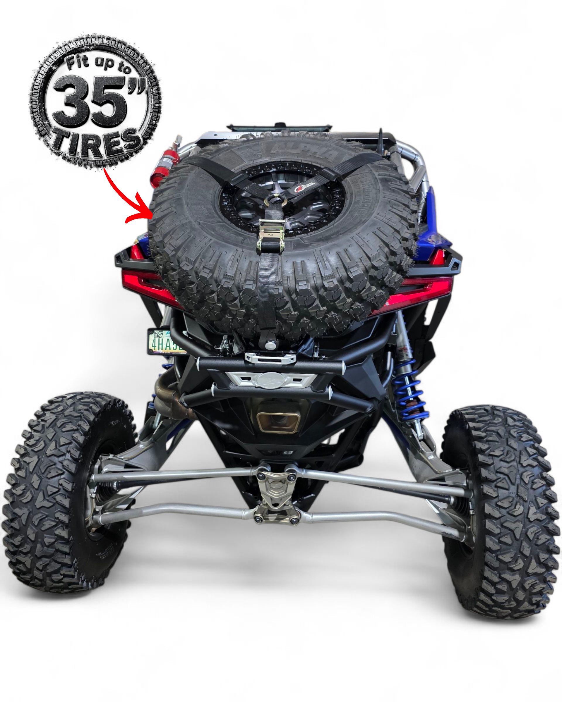 Steel structure and billet trim junction on Polaris RZR Pro R rear combo
