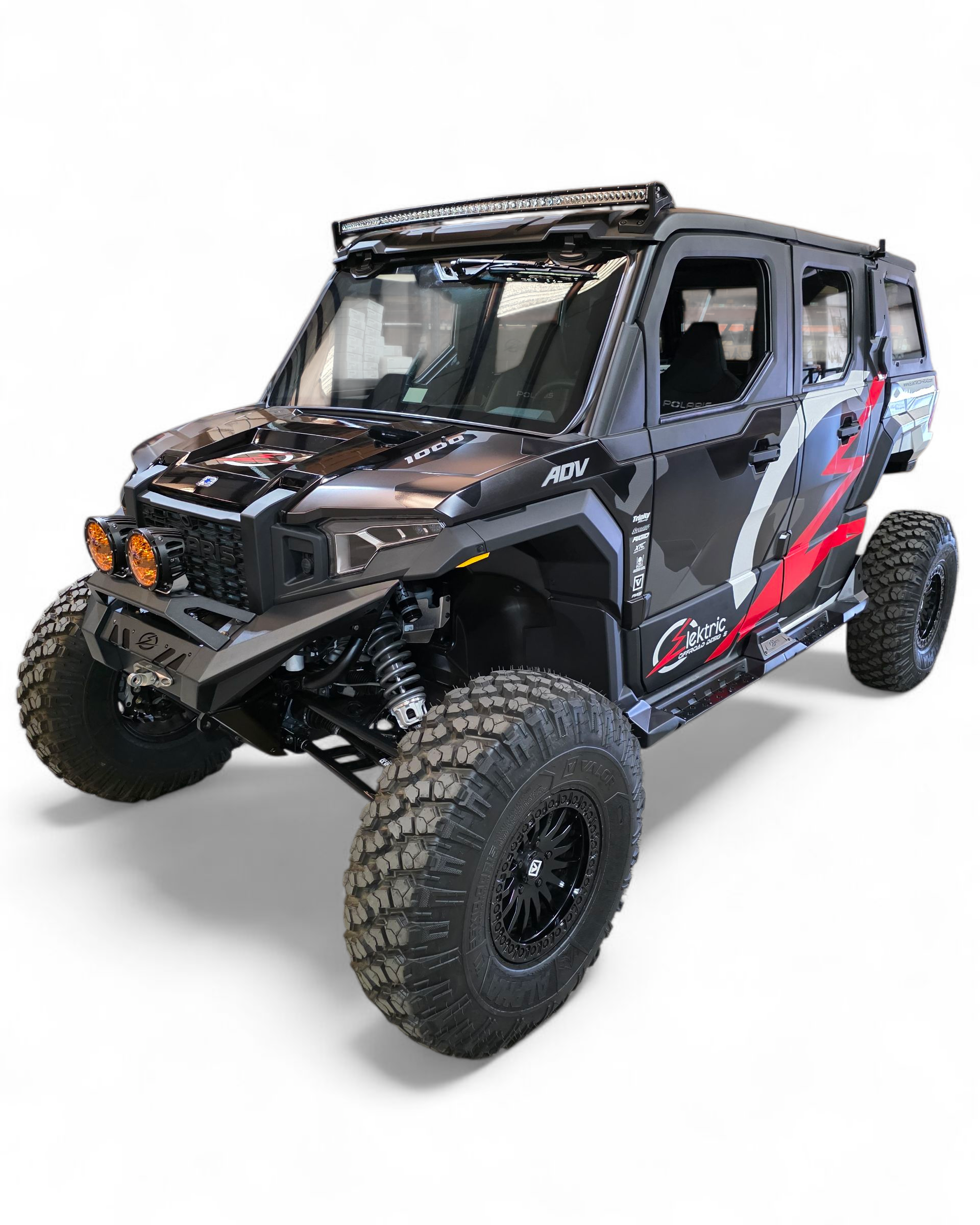 Driver side Volt rock step installed on Polaris Xpedition 4 seat