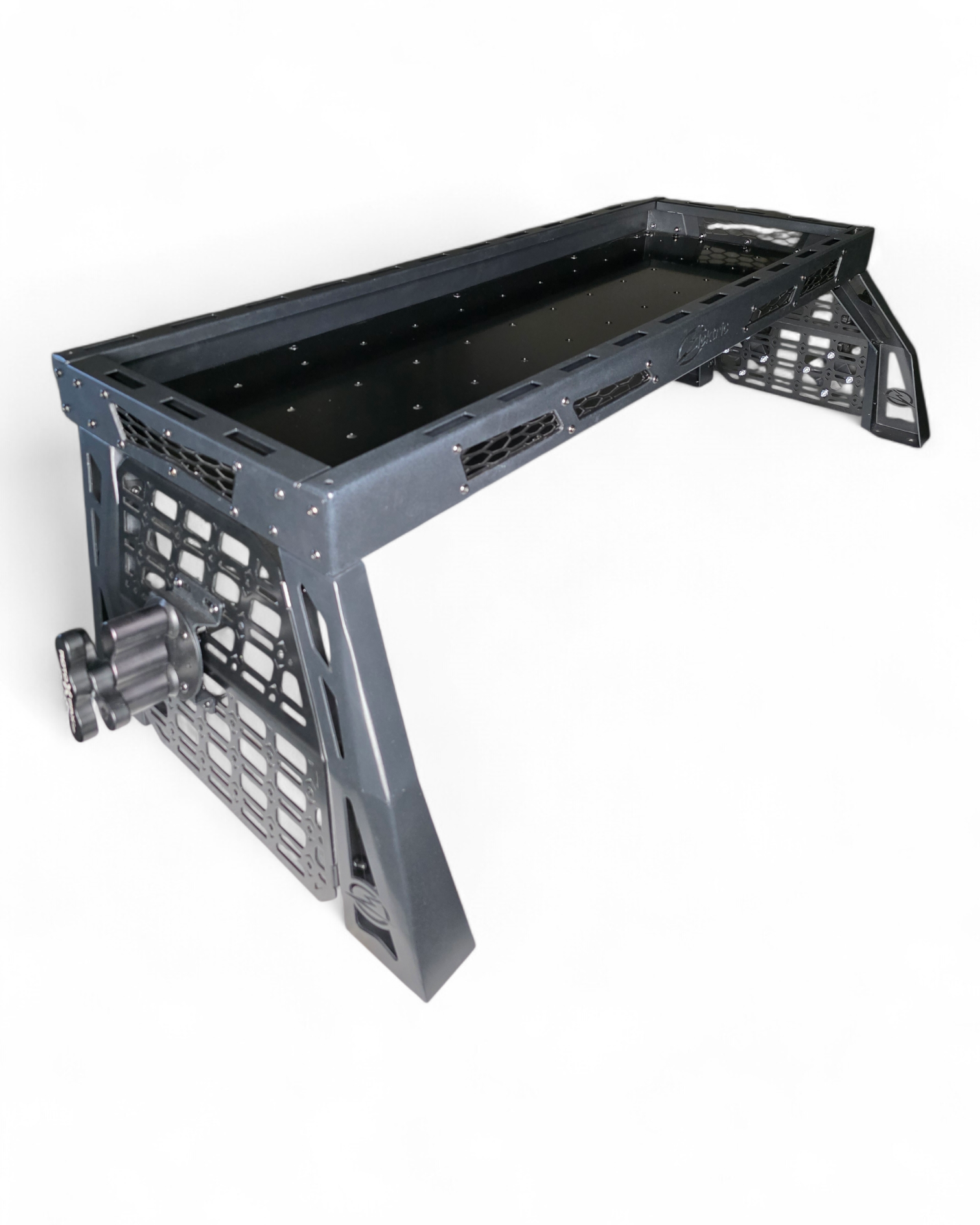 MOLLE panel loaded with trail gear on Polaris Xpedition Volt rack