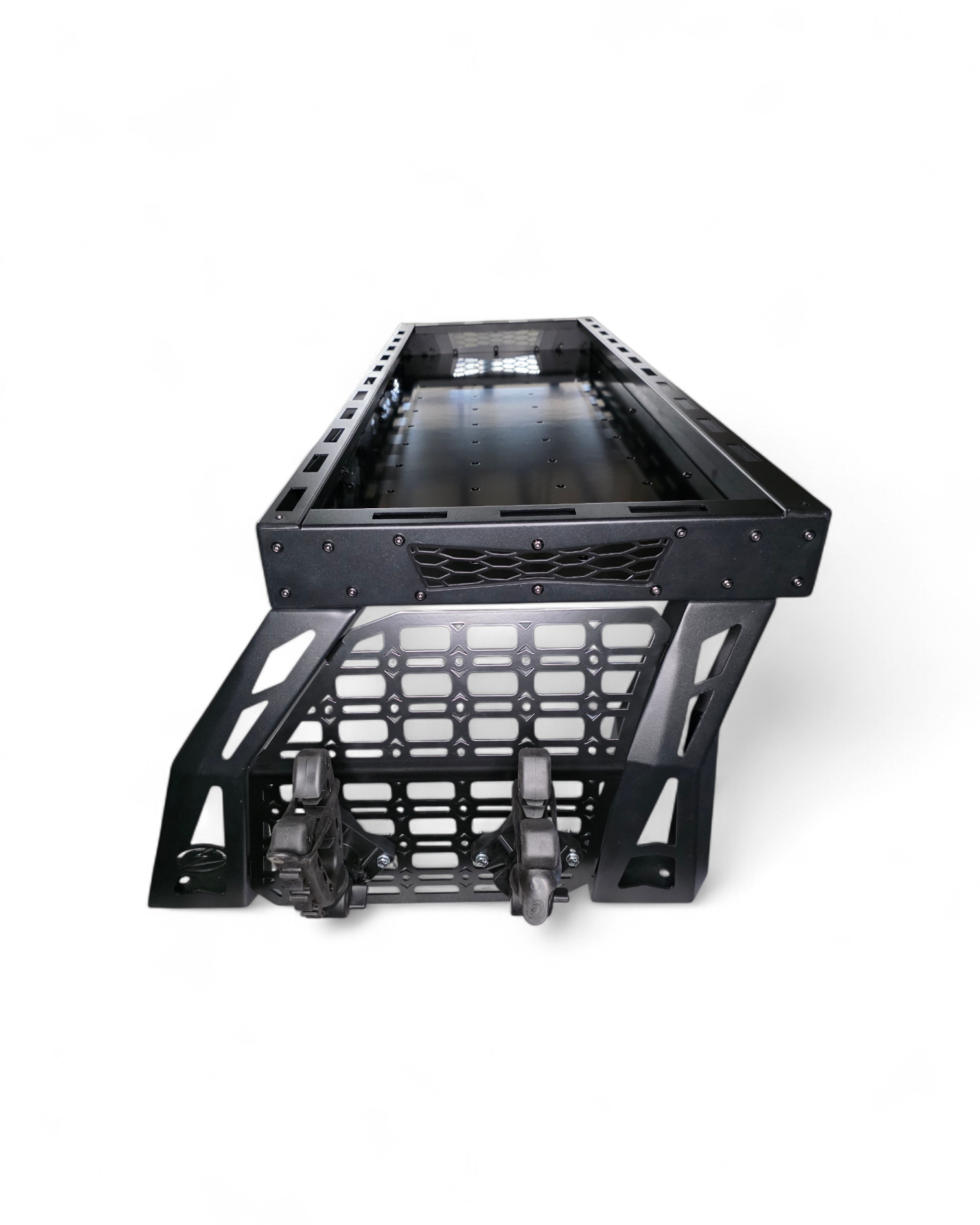 Side profile of Polaris Xpedition Volt short rack showing low-profile height
