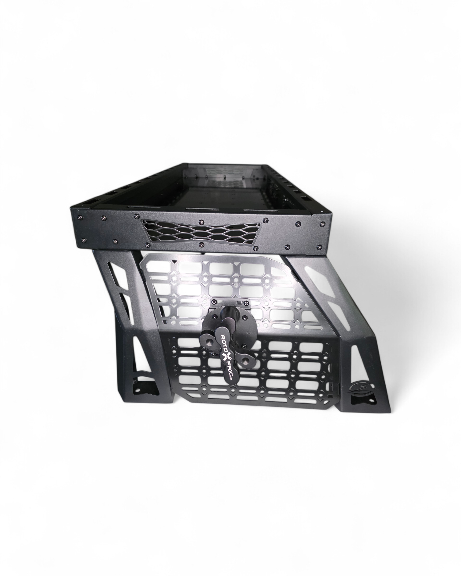 Aluminum and steel hybrid construction detail on Polaris Xpedition Volt rack