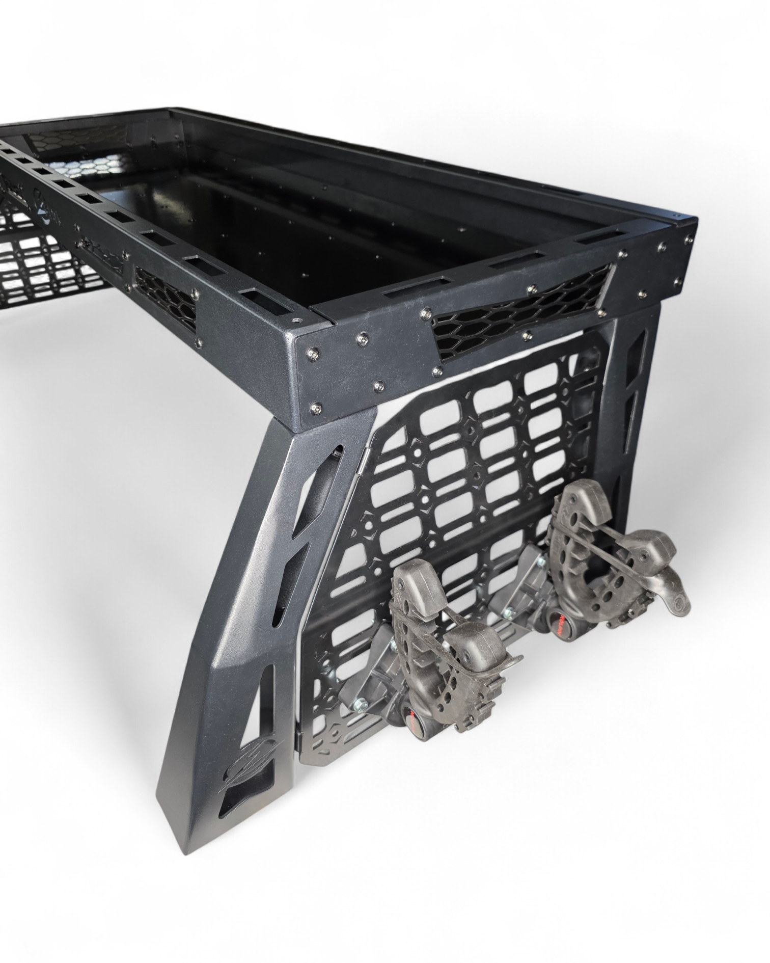 Driver side view of Volt short rack installed on Polaris Xpedition XP
