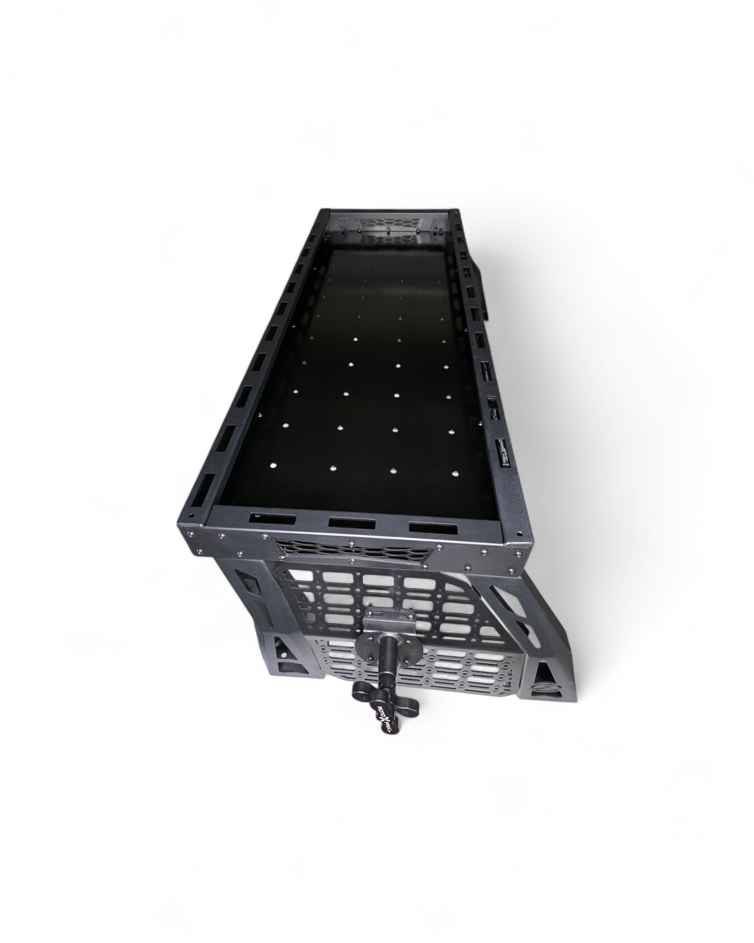 Overhead view of Polaris Xpedition Volt short rack showing cargo platform layout