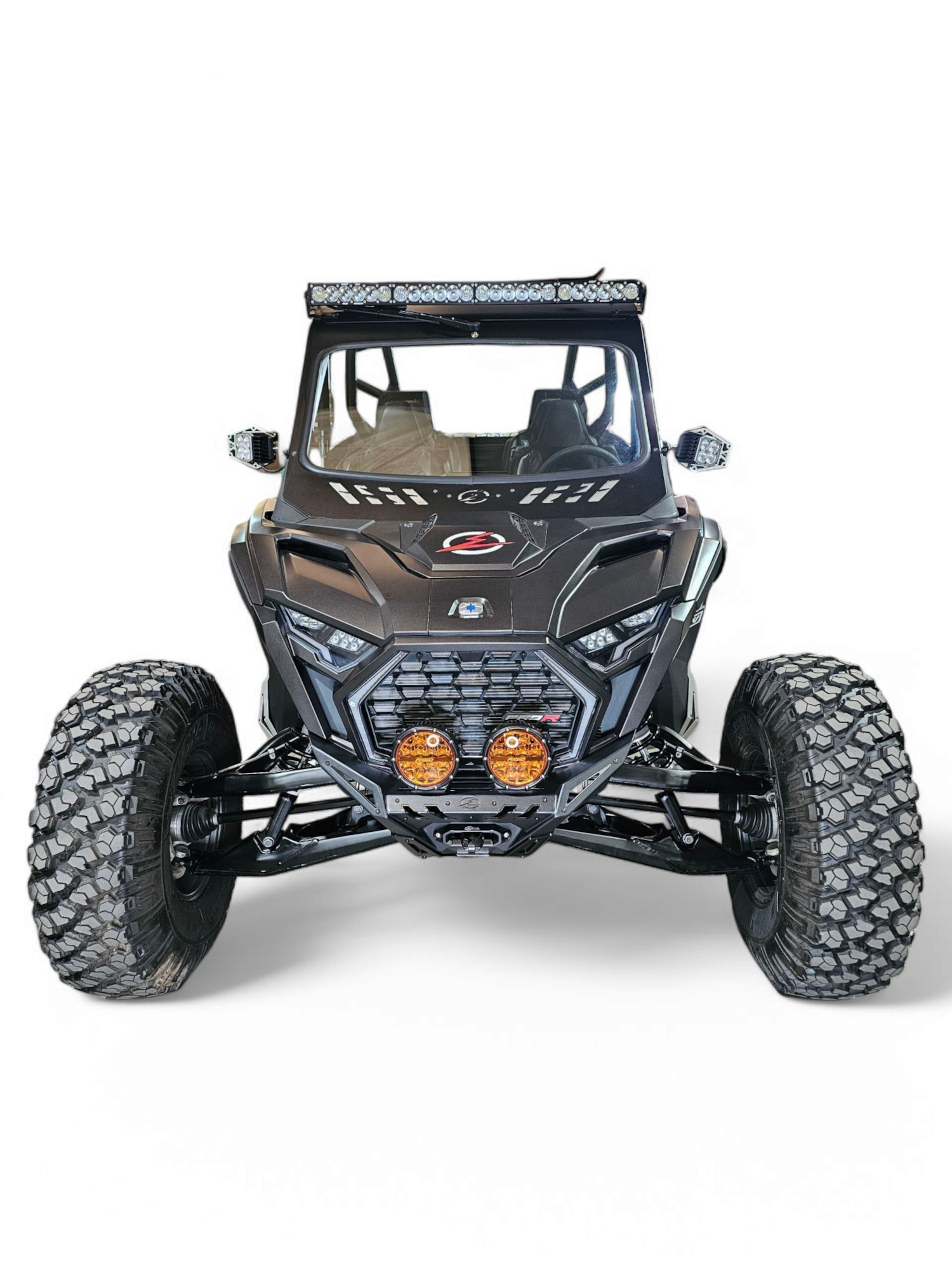 Front view steel winch bumper 2022 Polaris RZR Pro R