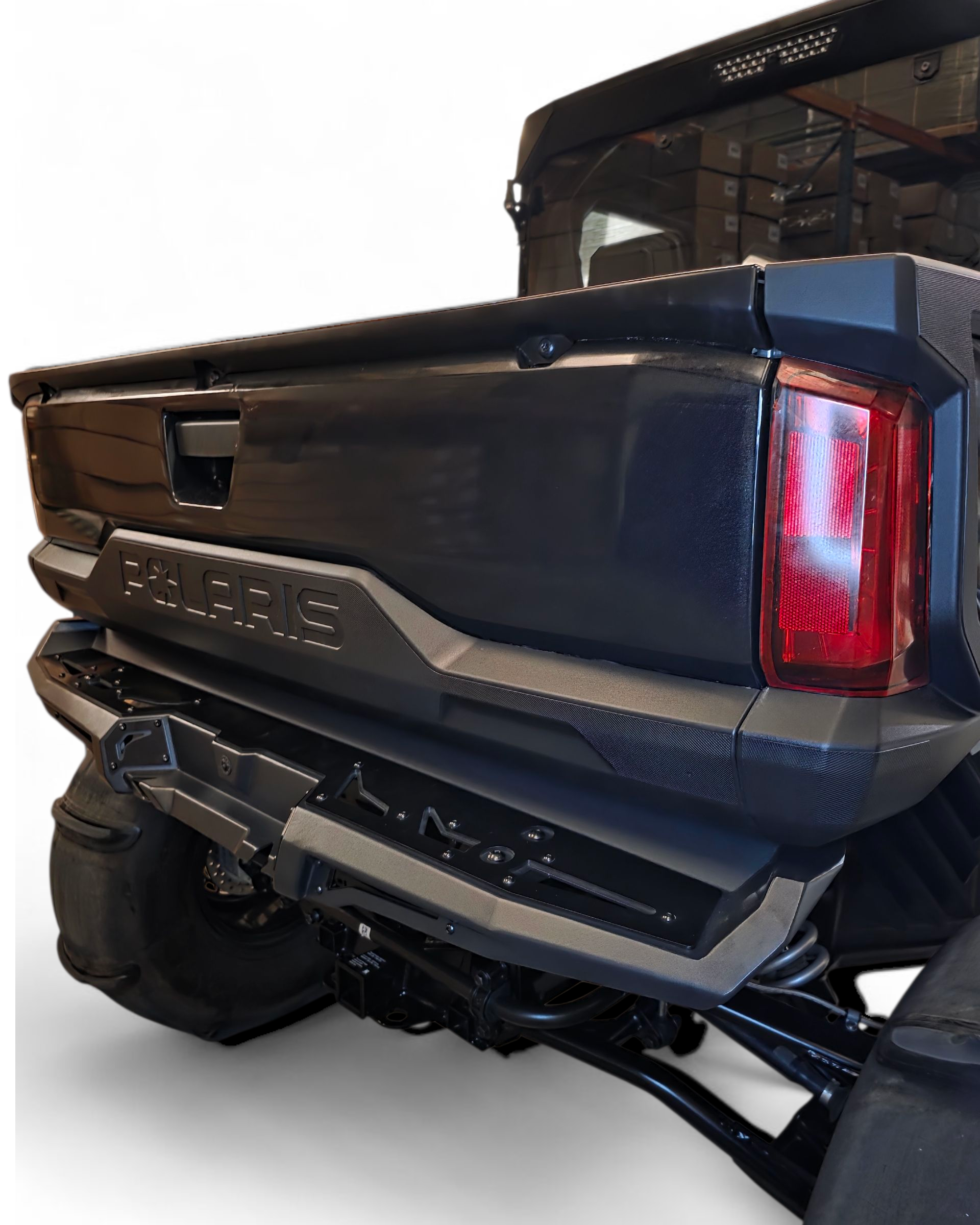 Precision laser welded construction detail on Polaris Ranger XD 1500 rear bumper