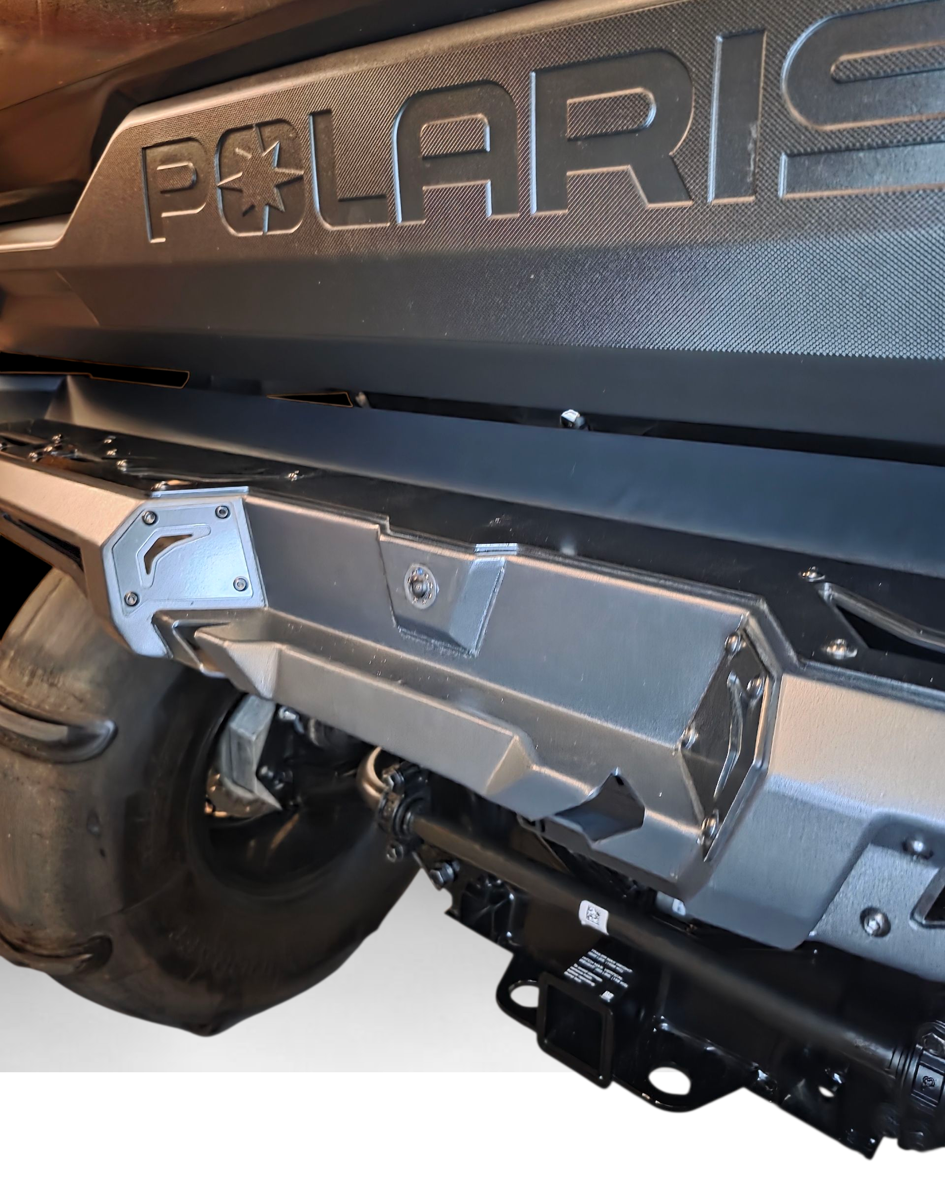 Camera housing integration on Polaris Ranger XD 1500 Volt rear bumper